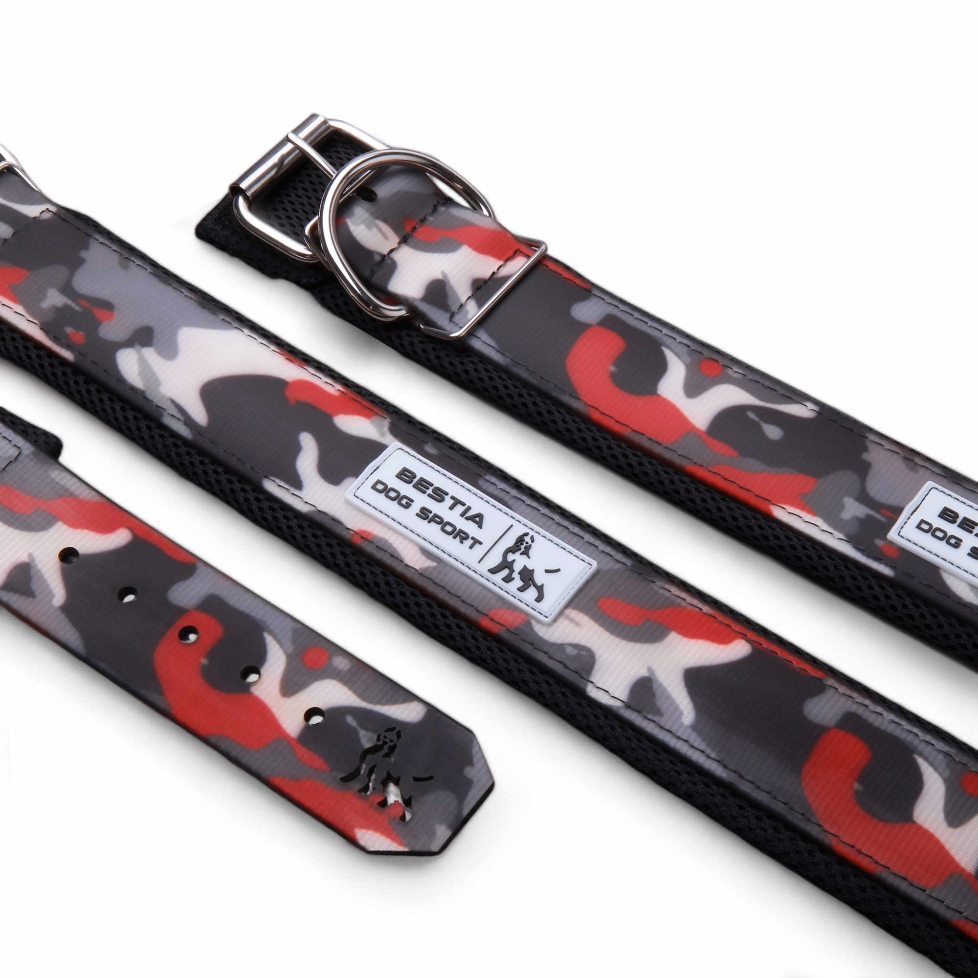 BESTIA DOG SPORT COLLAR RED CAMO