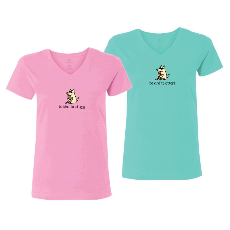 Be Kind To Otters - Ladies T-Shirt V-Neck