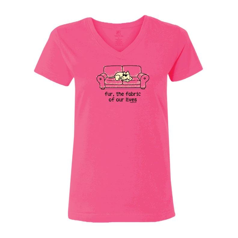 Fur, The Fabric Of Our Lives - Ladies T-Shirt V-Neck