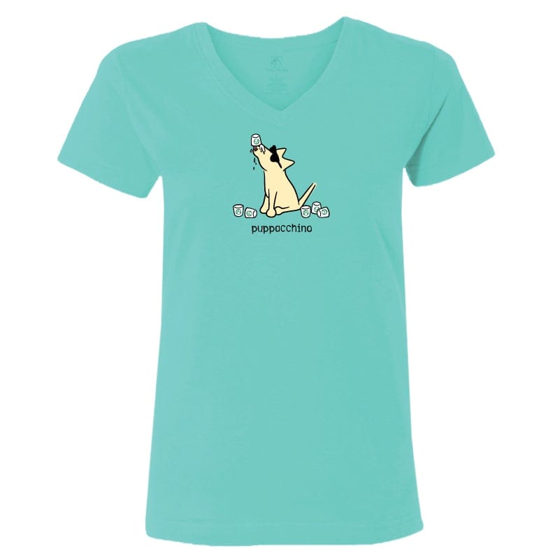 Puppacchino - Ladies T-Shirt V-Neck