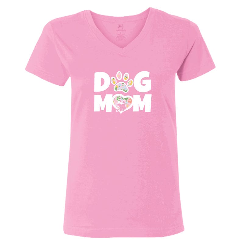 Dog Mom - Ladies T-Shirt V-Neck