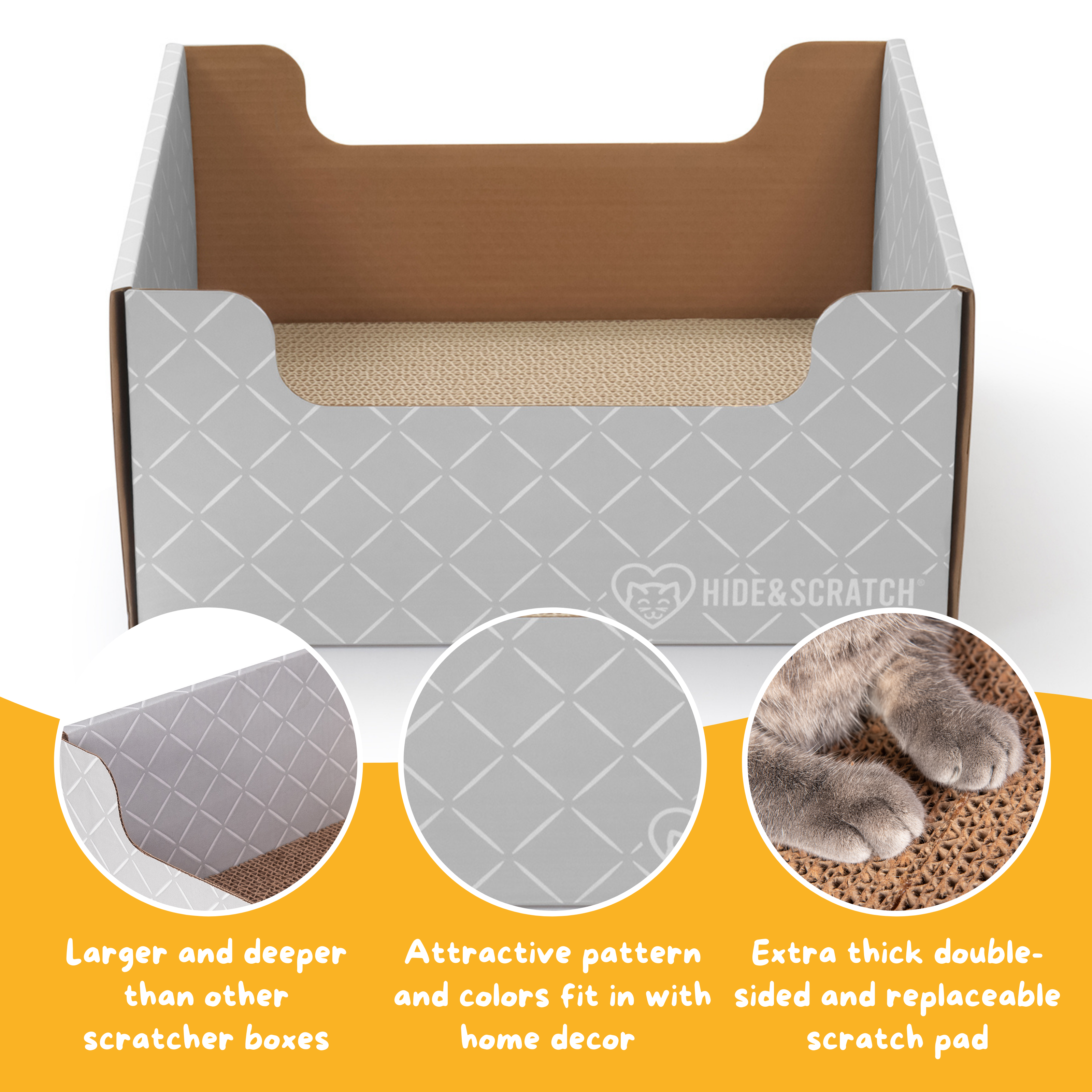 Hide & Scratch Extra-Large Cat Scratcher Box