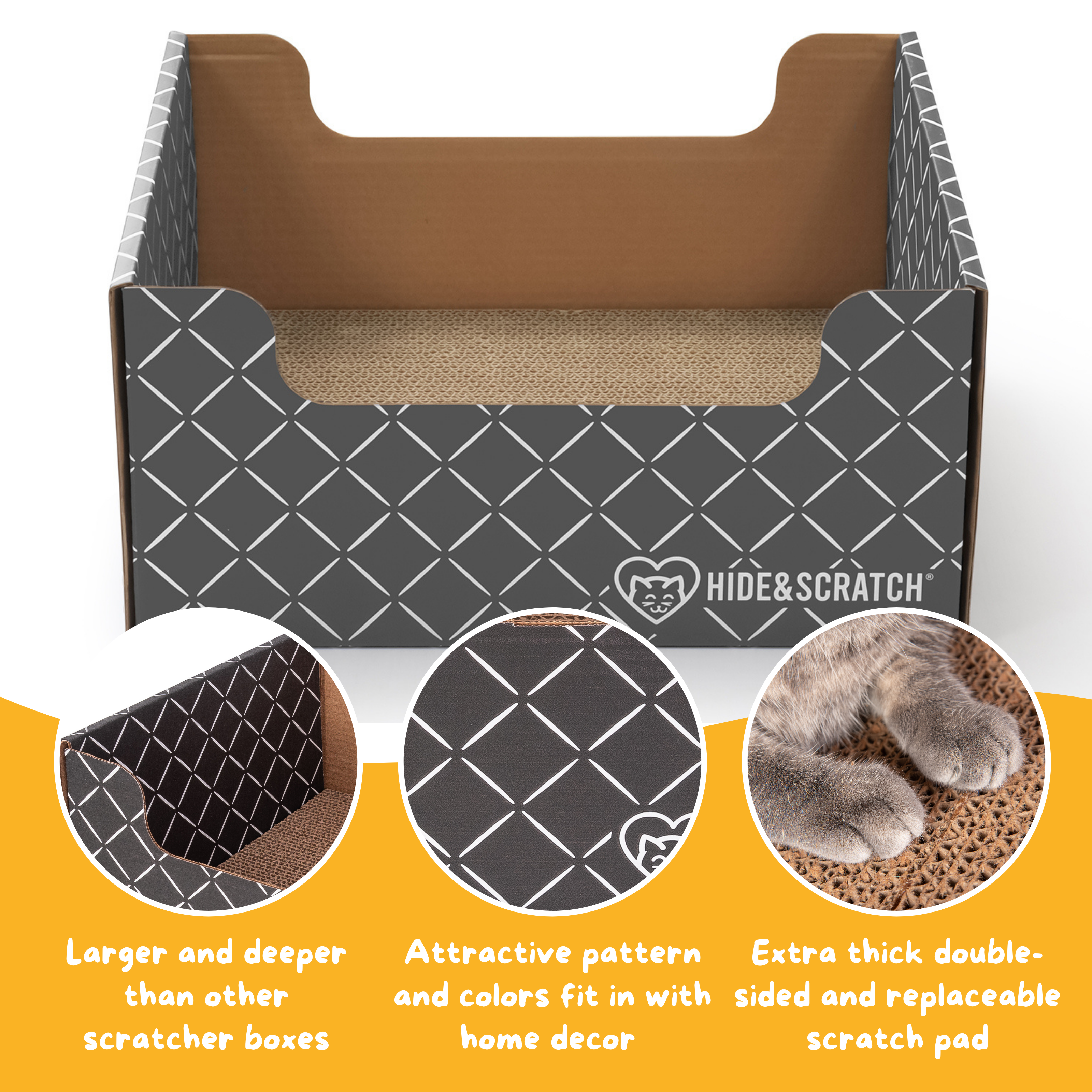 Hide & Scratch Extra-Large Cat Scratcher Box