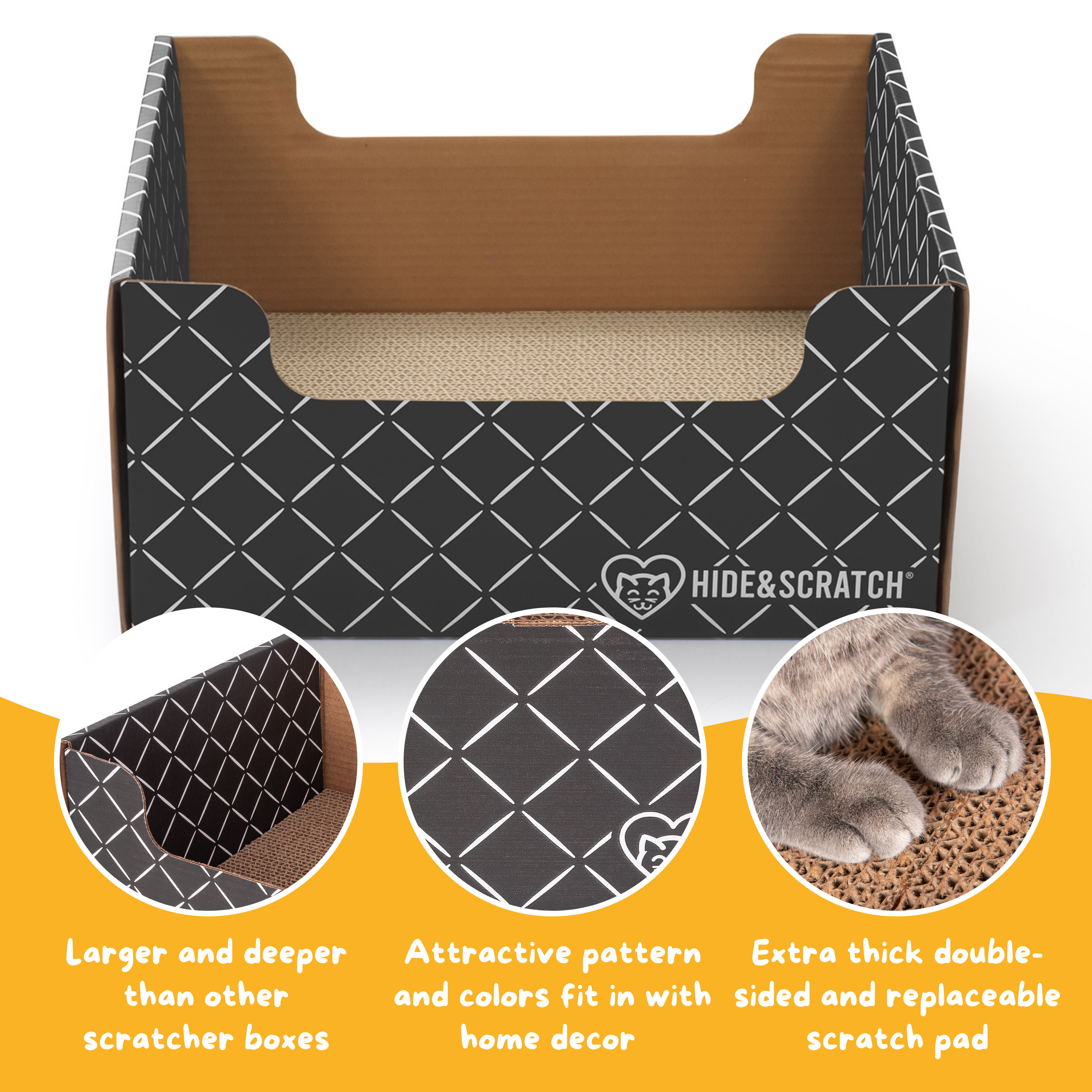 Hide & Scratch Extra-Large Cat Scratcher Box