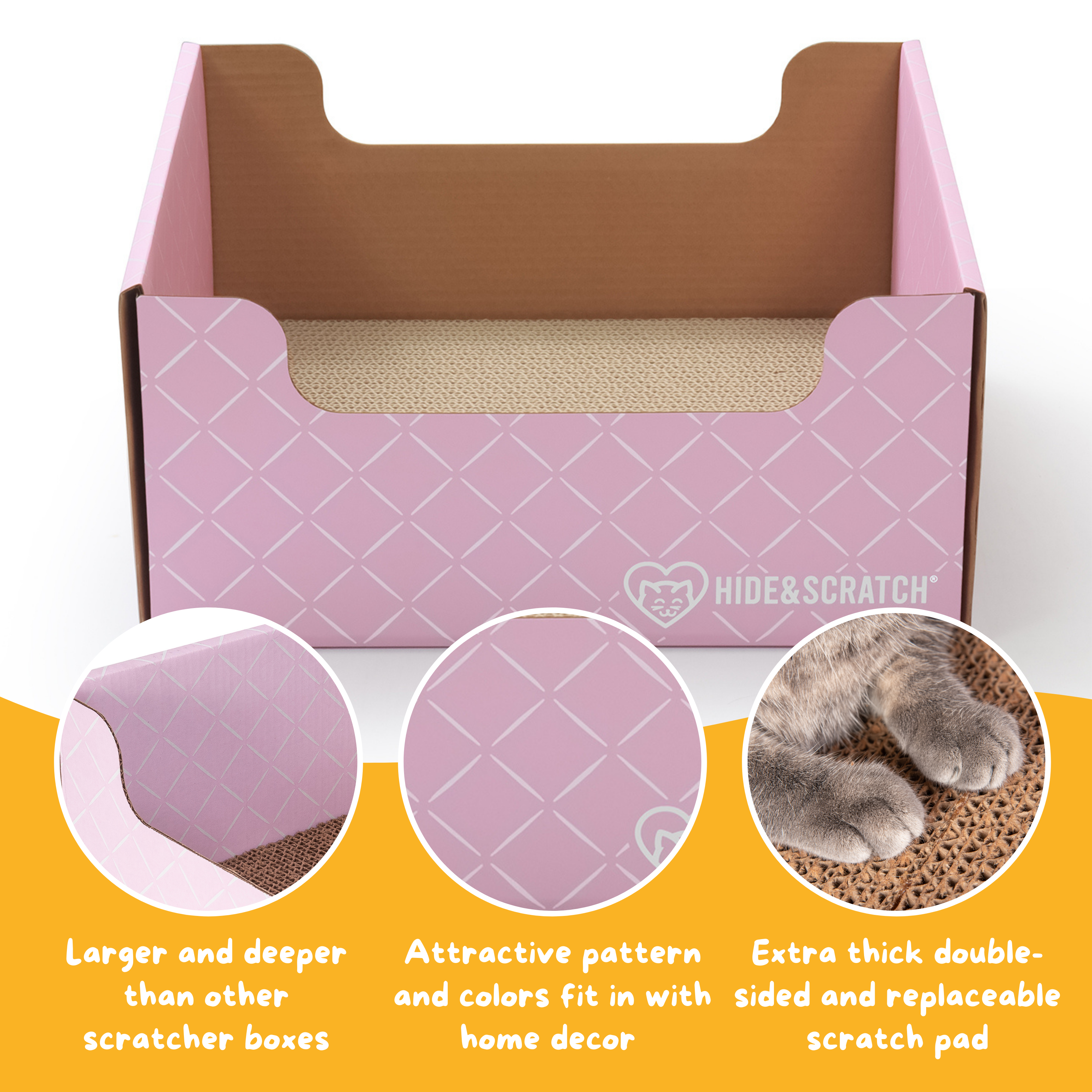 Hide & Scratch Extra-Large Cat Scratcher Box