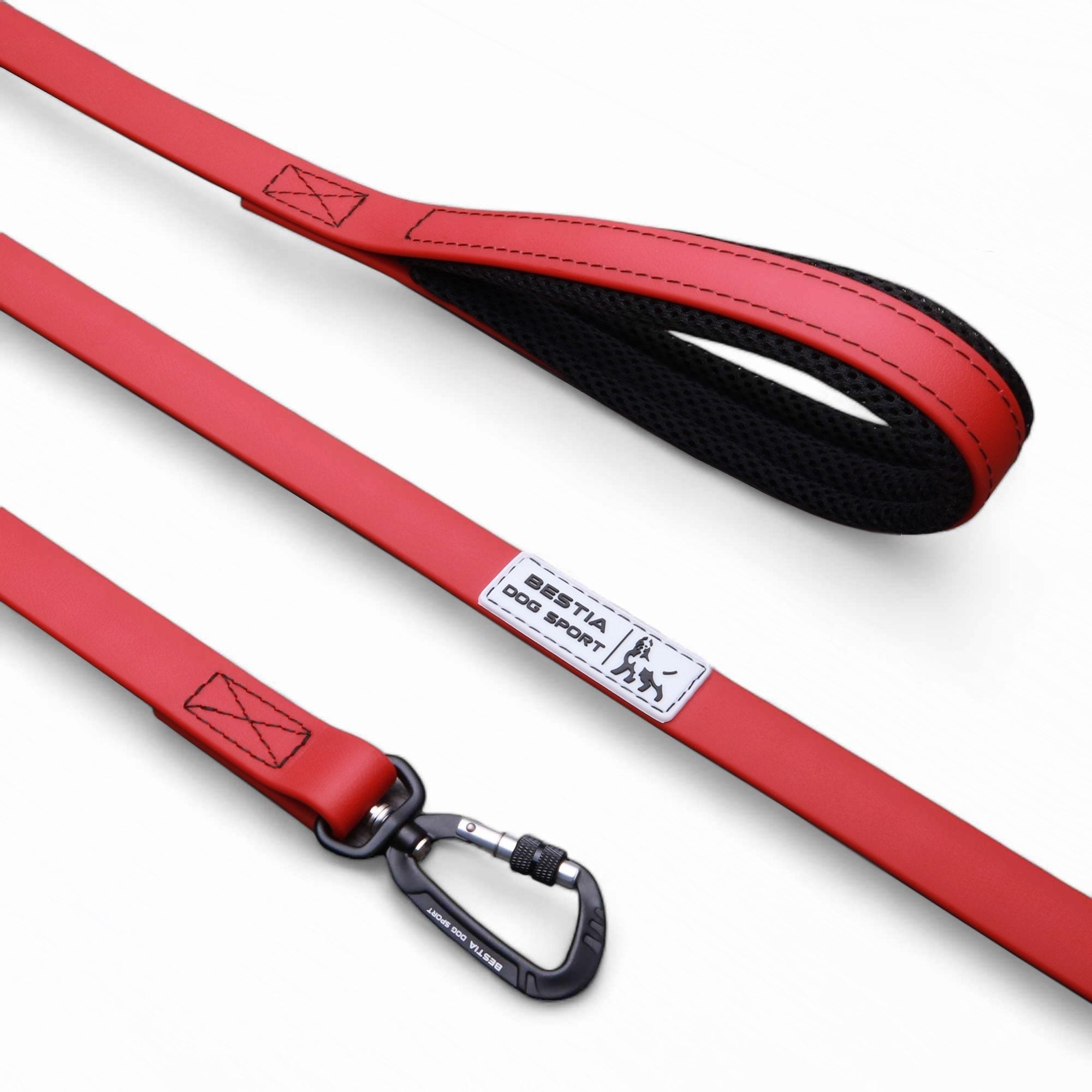 BESTIA DOG SPORT TACTICAL LEASH RED