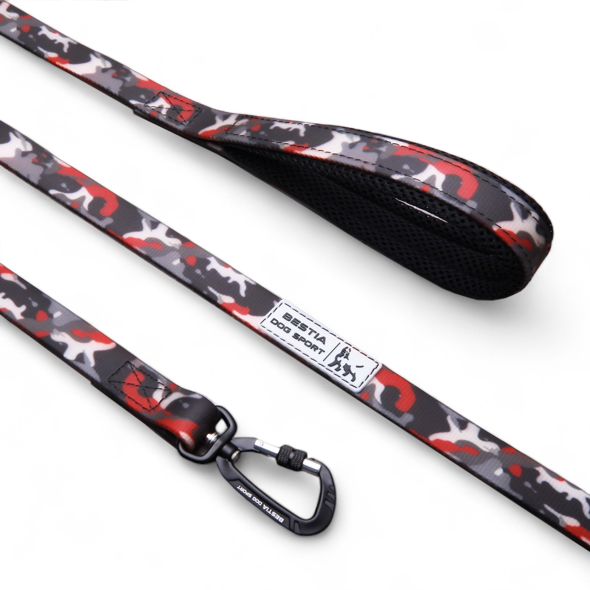 Bestia Dog Sport Tactical Leash Red Camo