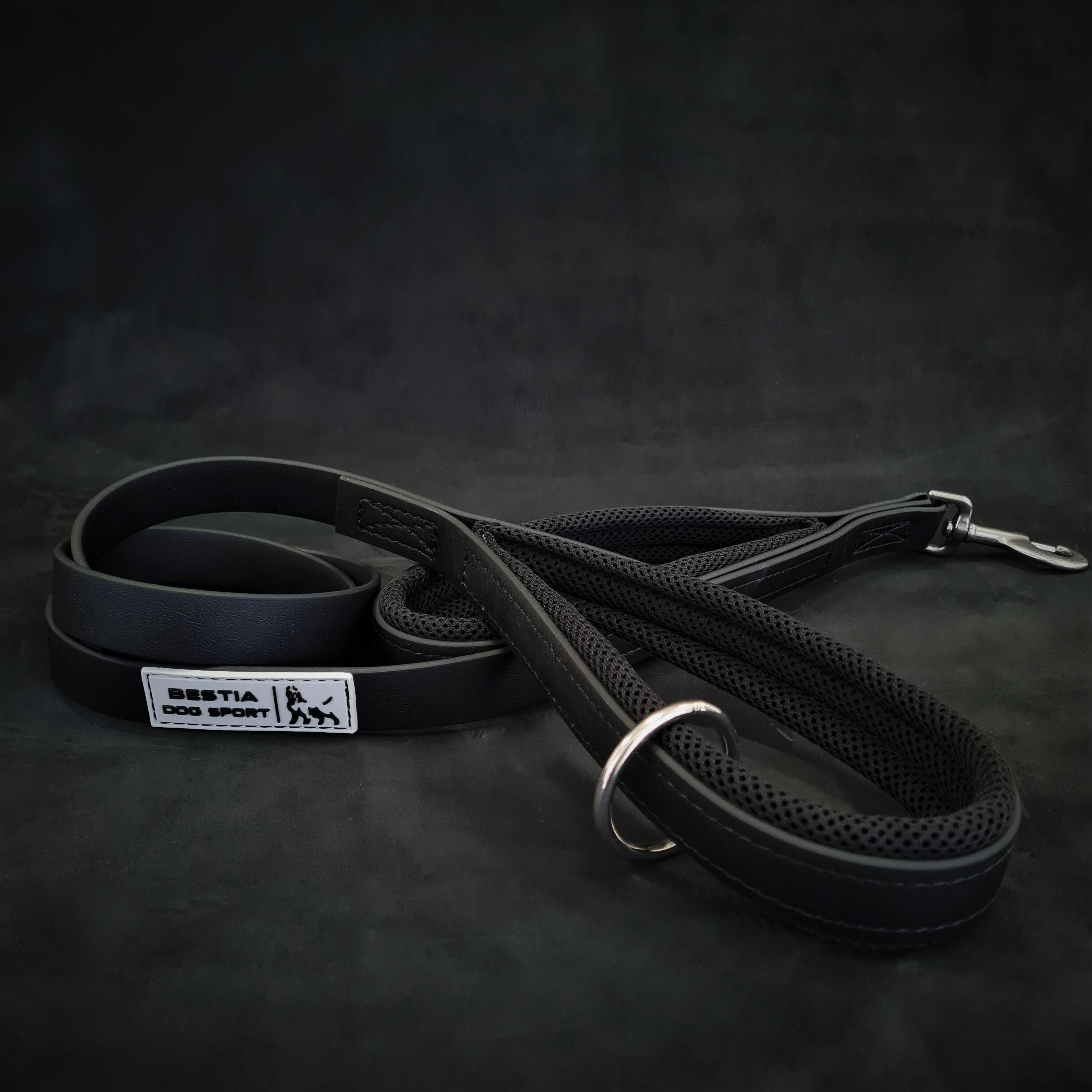 BESTIA DOG SPORT dual handle leash black