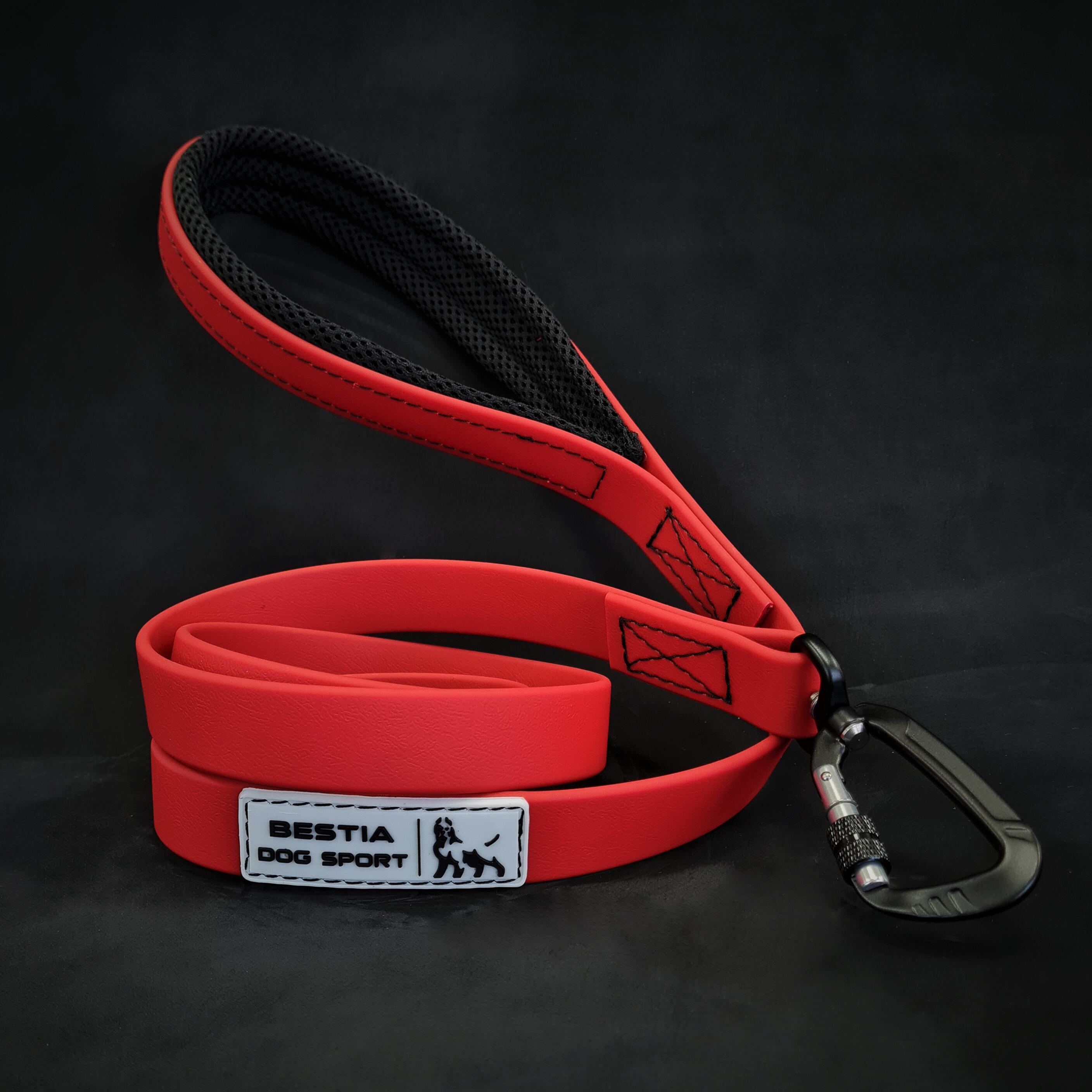 BESTIA DOG SPORT TACTICAL LEASH RED