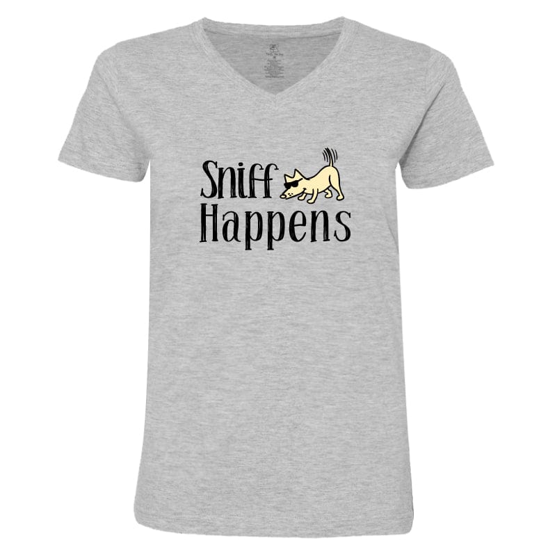 Sniff Happens - Ladies T-Shirt V-Neck