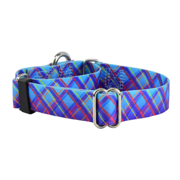 Twilight Glow Blue Plaid Martingale Dog Collar – EarthStyle