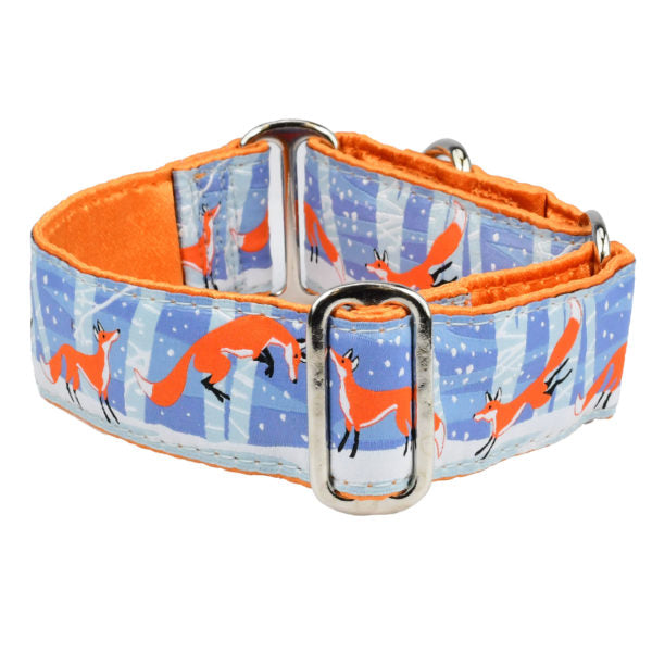 Frolicking Fox Martingale Dog Collar