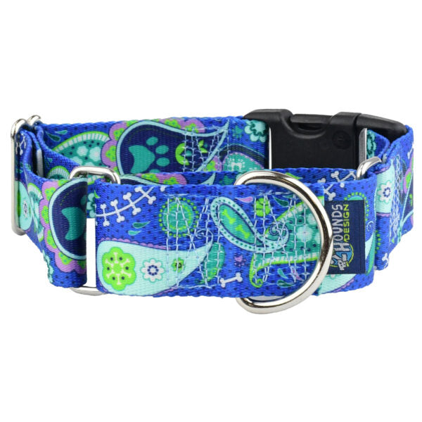 Paw Paisley Buckle Martingale Dog Collar – EarthStyle