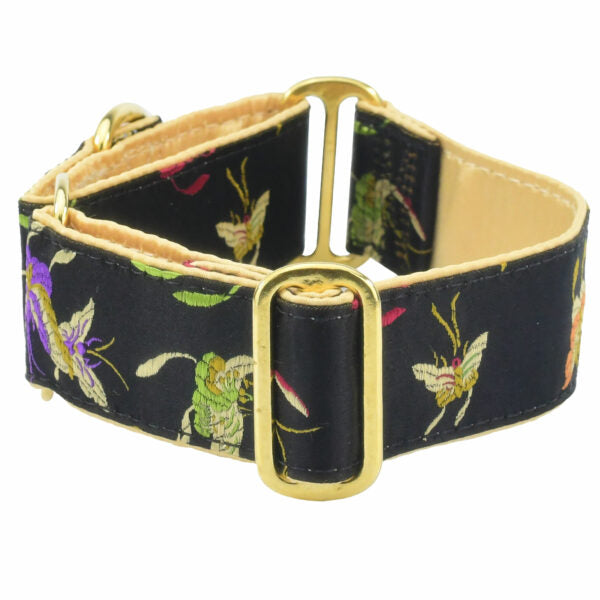 Butterfly Gold – Silk Brocade Dog Collar