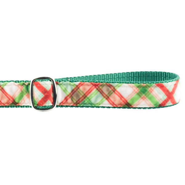 Christmas Plaid Cream Velvet Dog Leash (1″ Only)