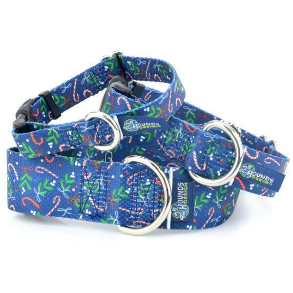 Kiss The Dog Christmas Holiday Buckle Martingale Dog Collar – EarthStyle