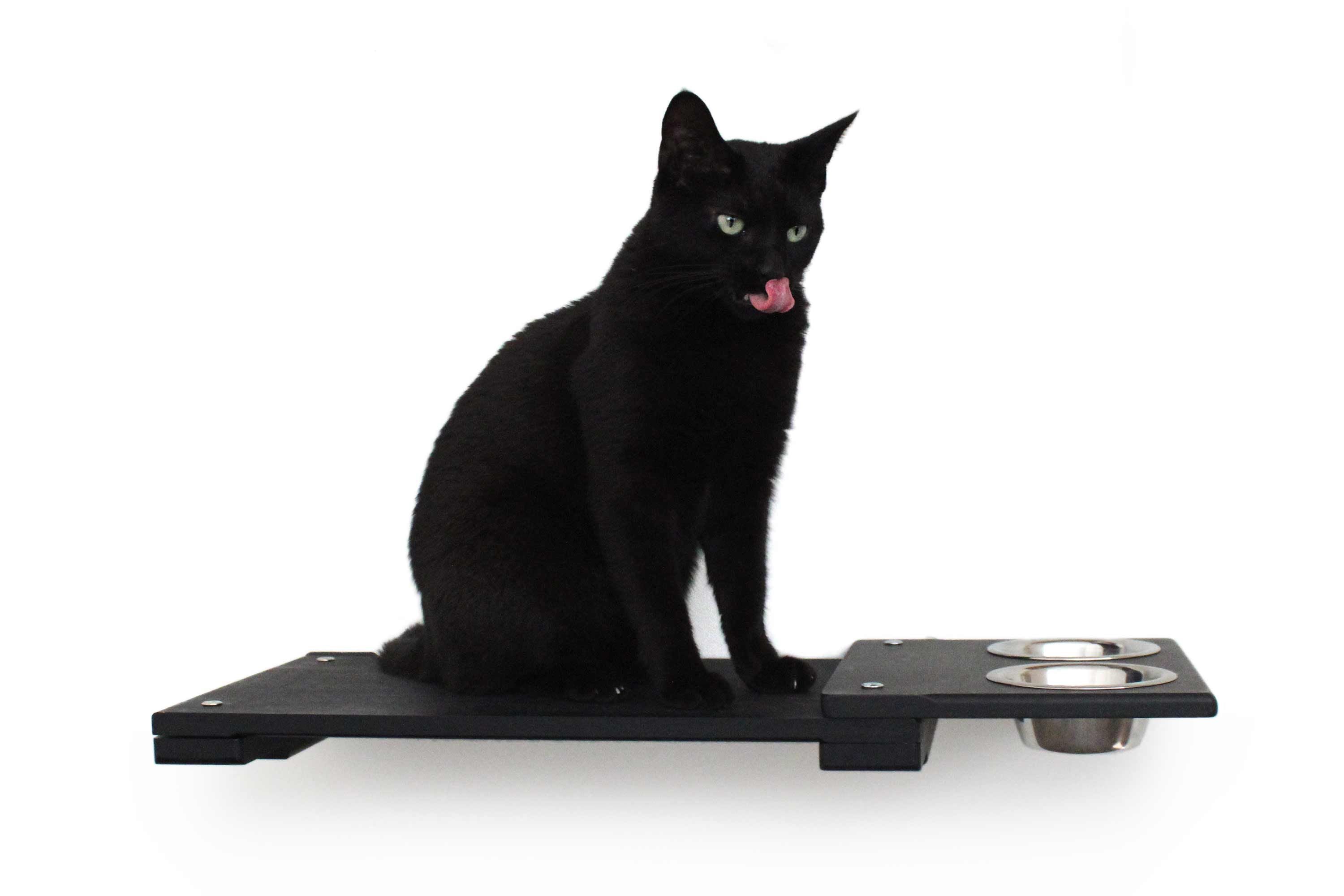 Wall-Mounted Cat Feeding Shelf - by Catastrophic Creations