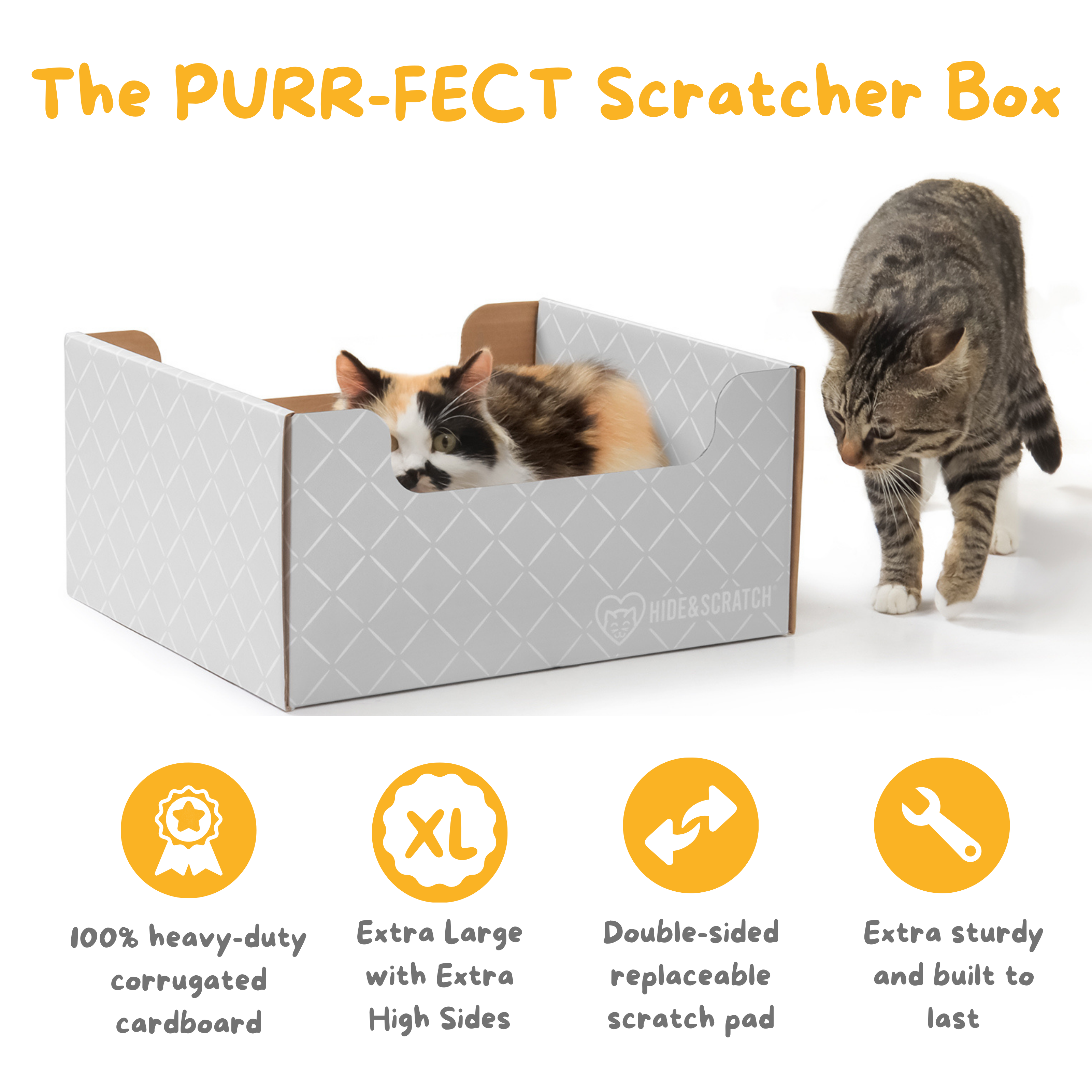 Hide & Scratch Extra-Large Cat Scratcher Box