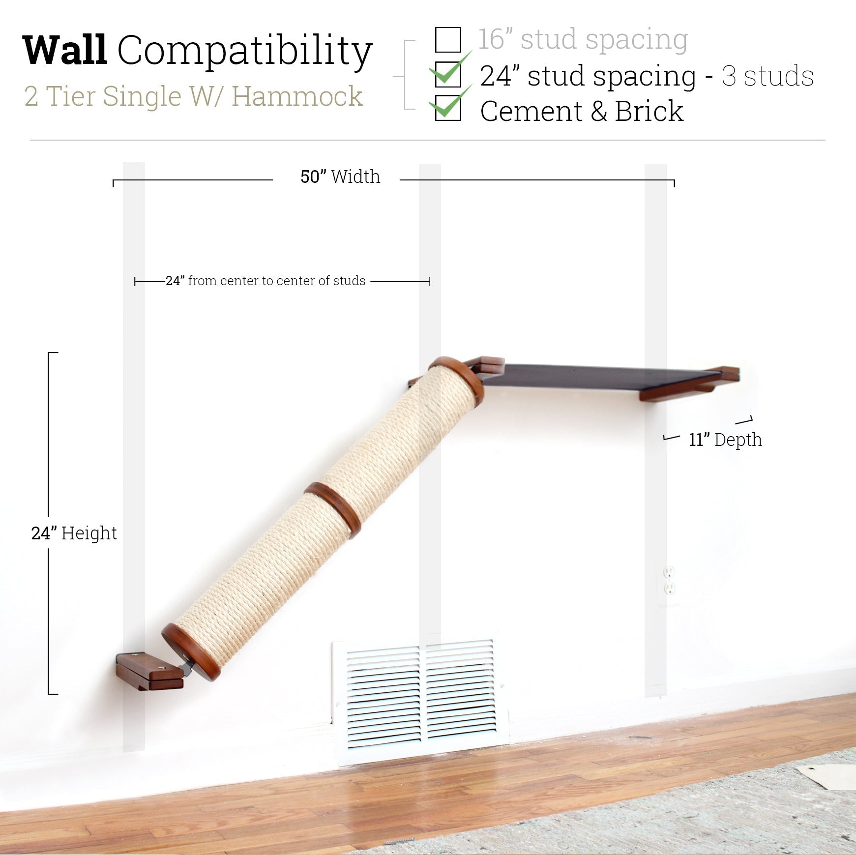 Angled Cat Scratcher Ramp (Cat Wall Scratchers) - by Catastrophic Creations