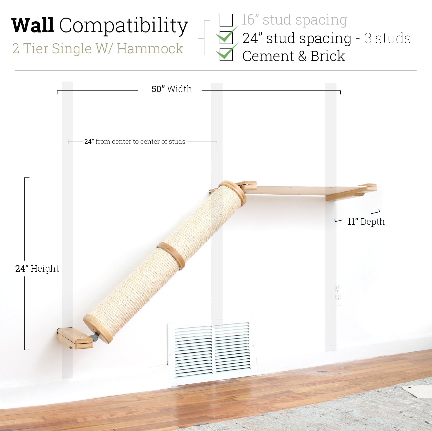 Angled Cat Scratcher Ramp (Cat Wall Scratchers) - by Catastrophic Creations