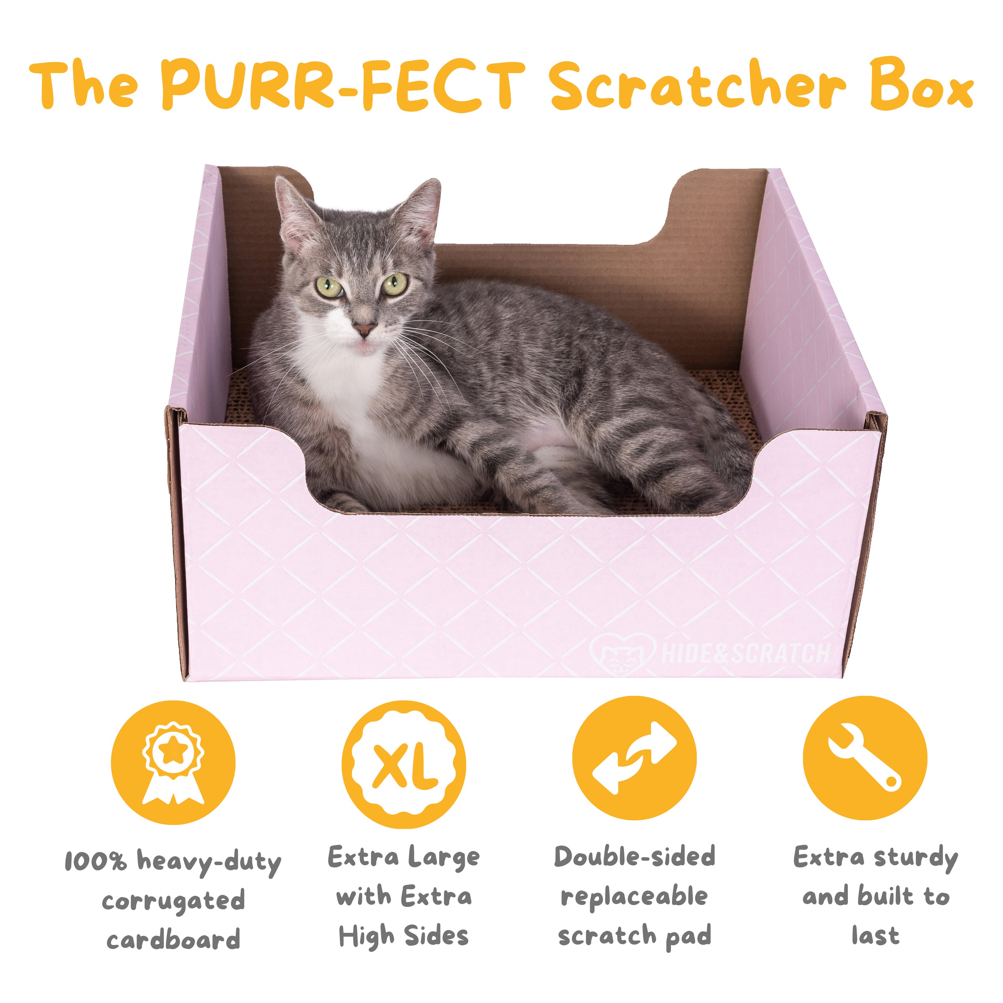 Hide & Scratch Extra-Large Cat Scratcher Box