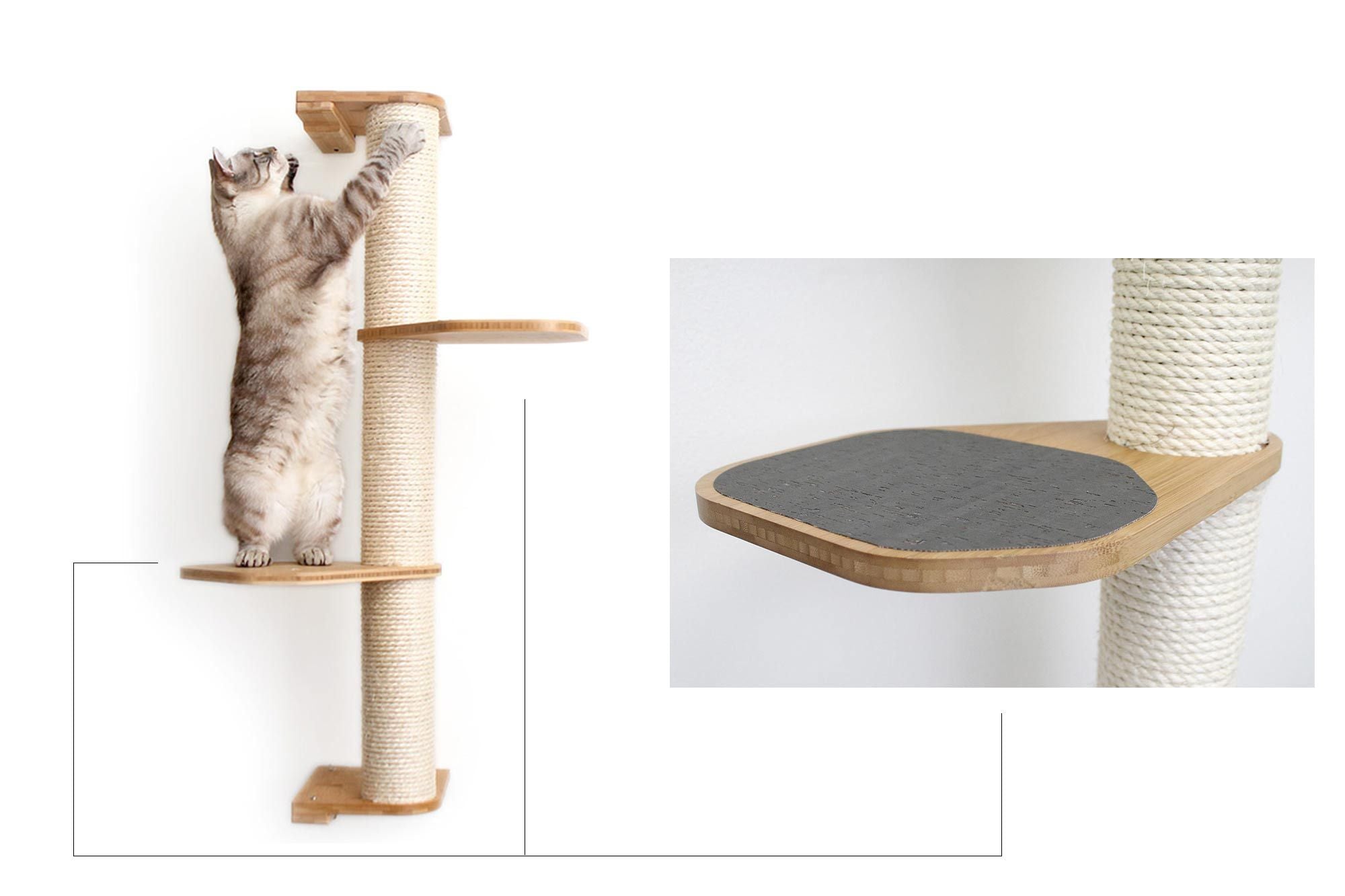 Cat Scratching Pole (Wall-Mounted) - by Catastrophic Creations