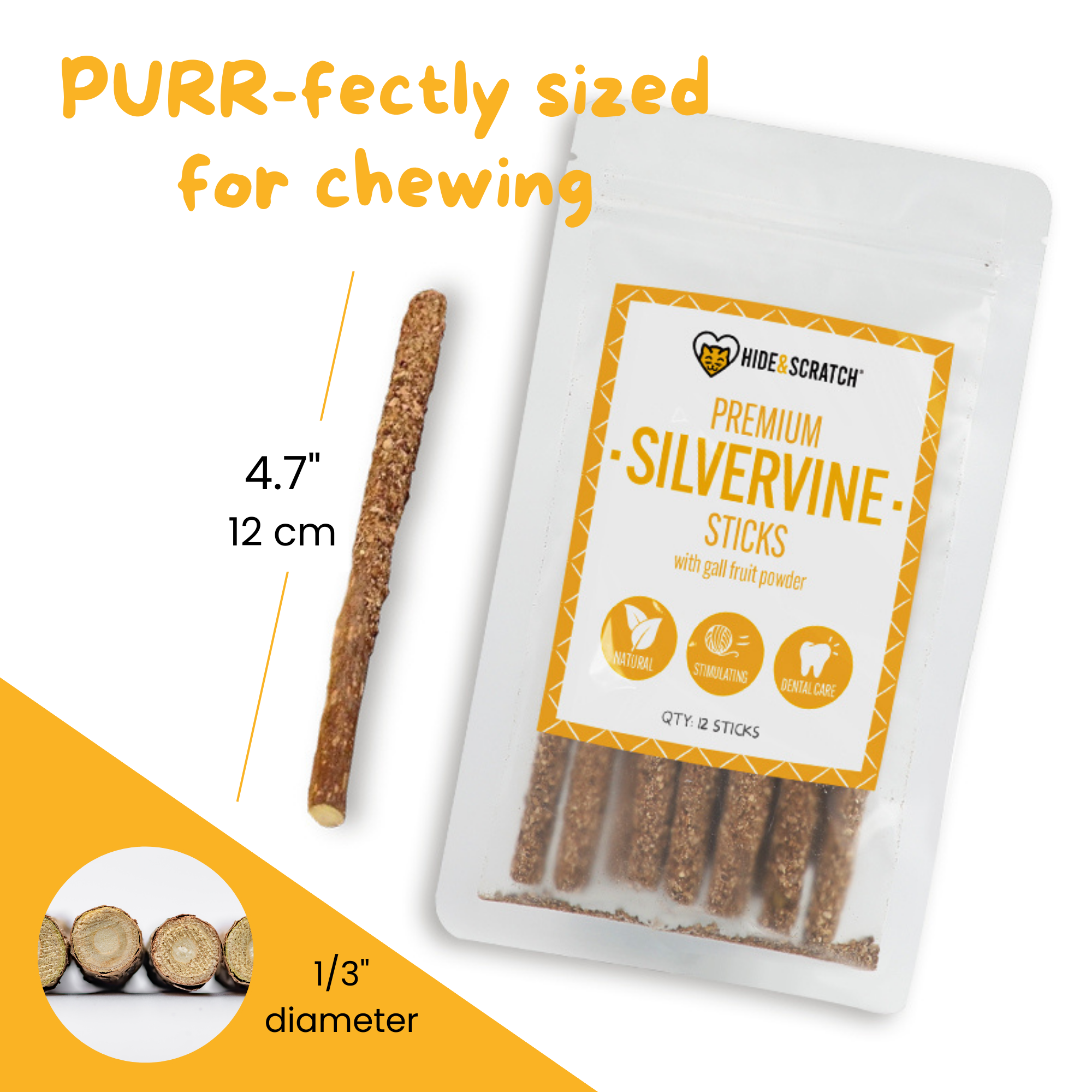 Premium Silvervine Sticks with Gall Fruit Powder (12 ct)