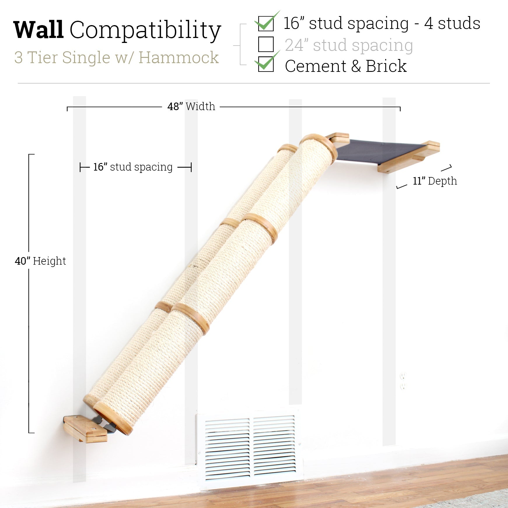 Angled Cat Scratcher Ramp (Cat Wall Scratchers) - by Catastrophic Creations