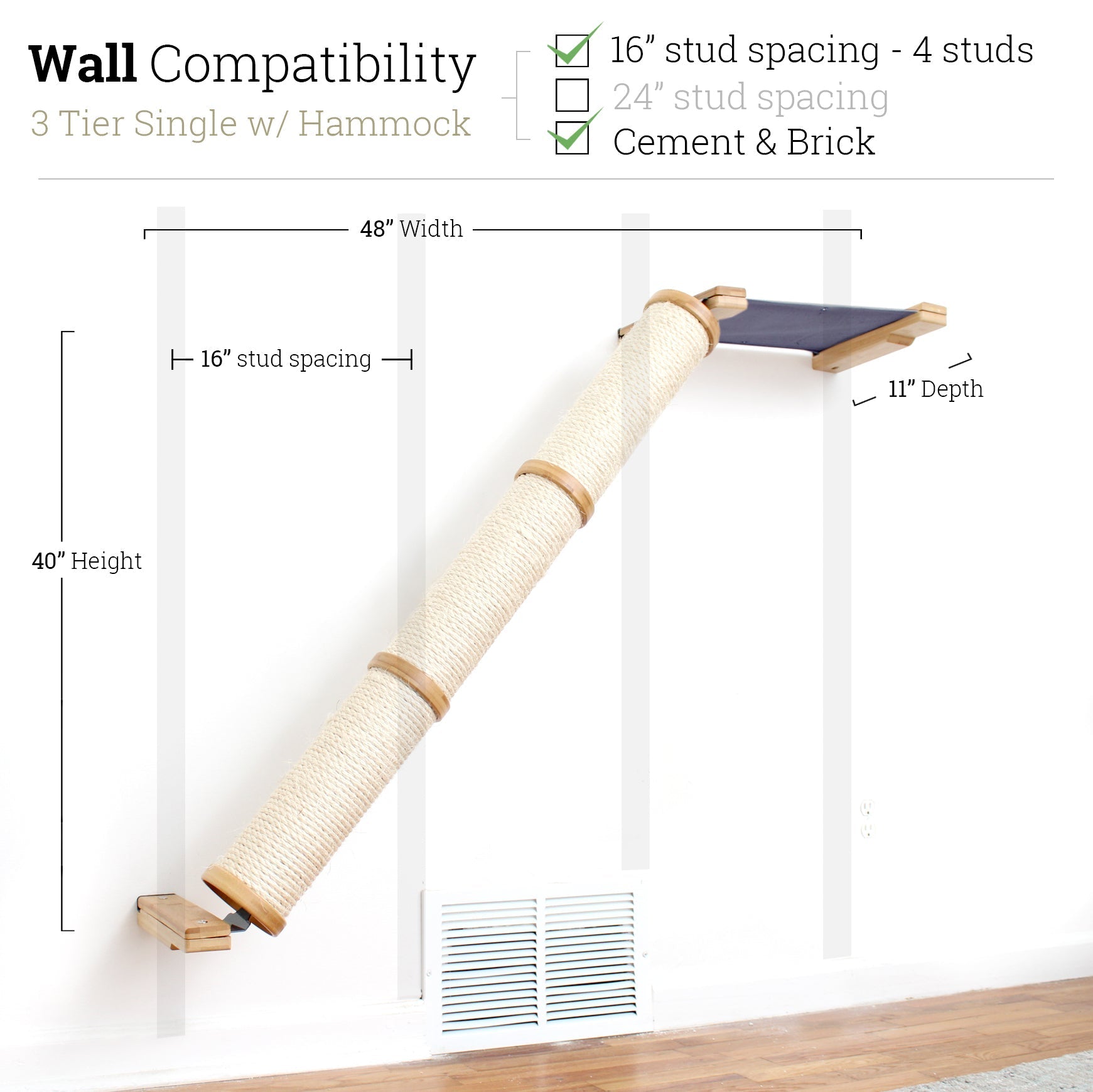 Angled Cat Scratcher Ramp (Cat Wall Scratchers) - by Catastrophic Creations