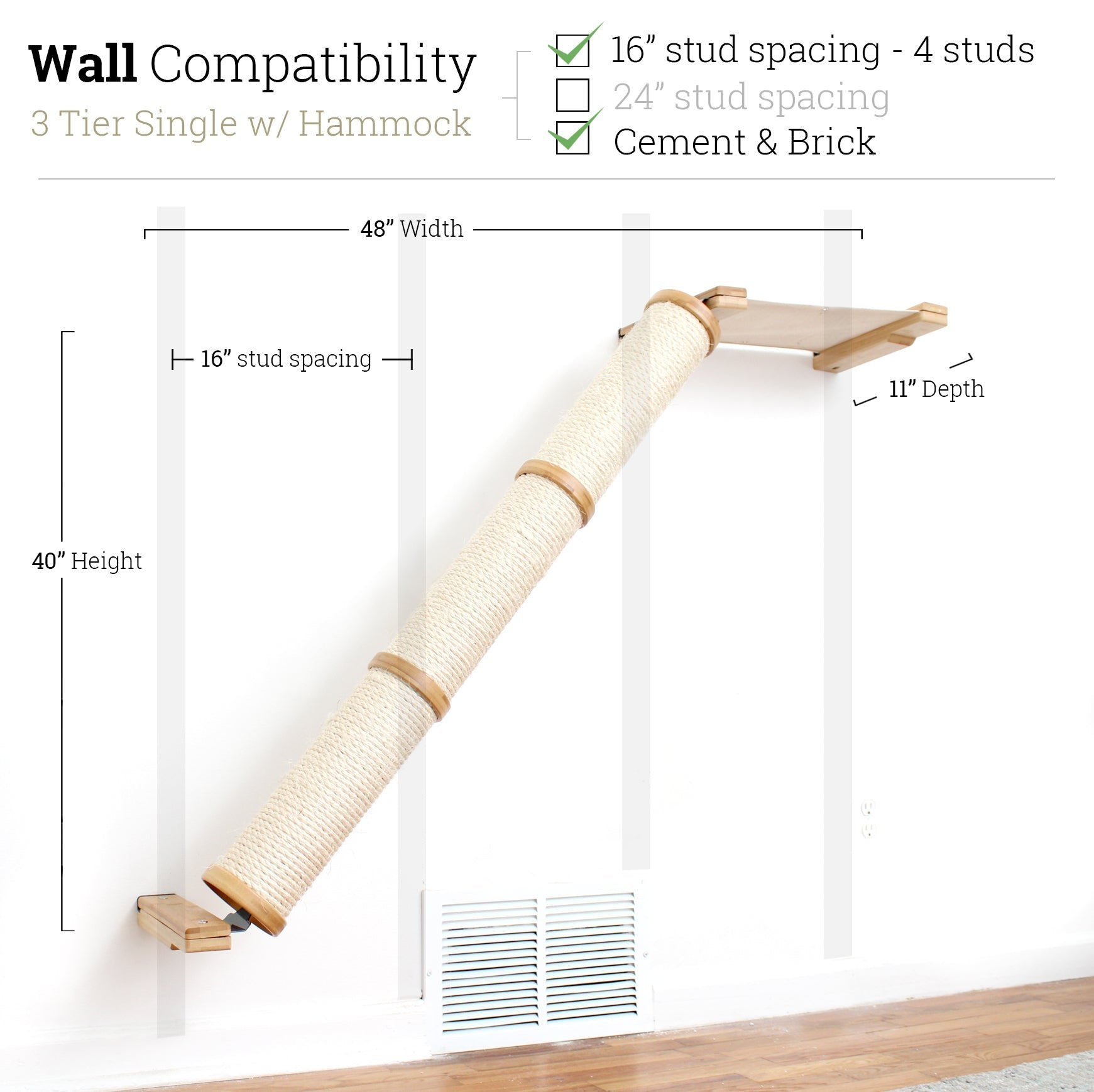 Angled Cat Scratcher Ramp (Cat Wall Scratchers) - by Catastrophic Creations