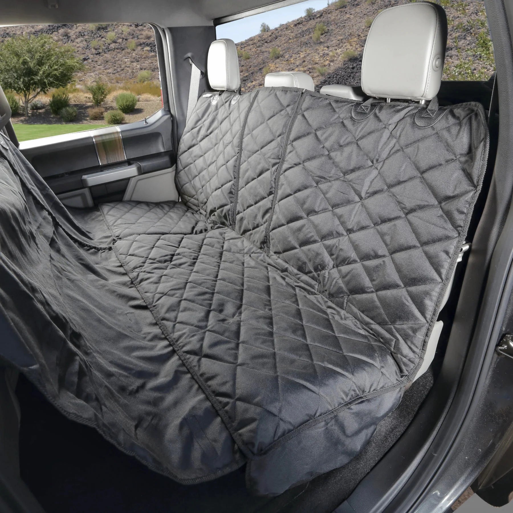 Crew Cab Truck Seat Cover with Hammock for Fold Up Seats