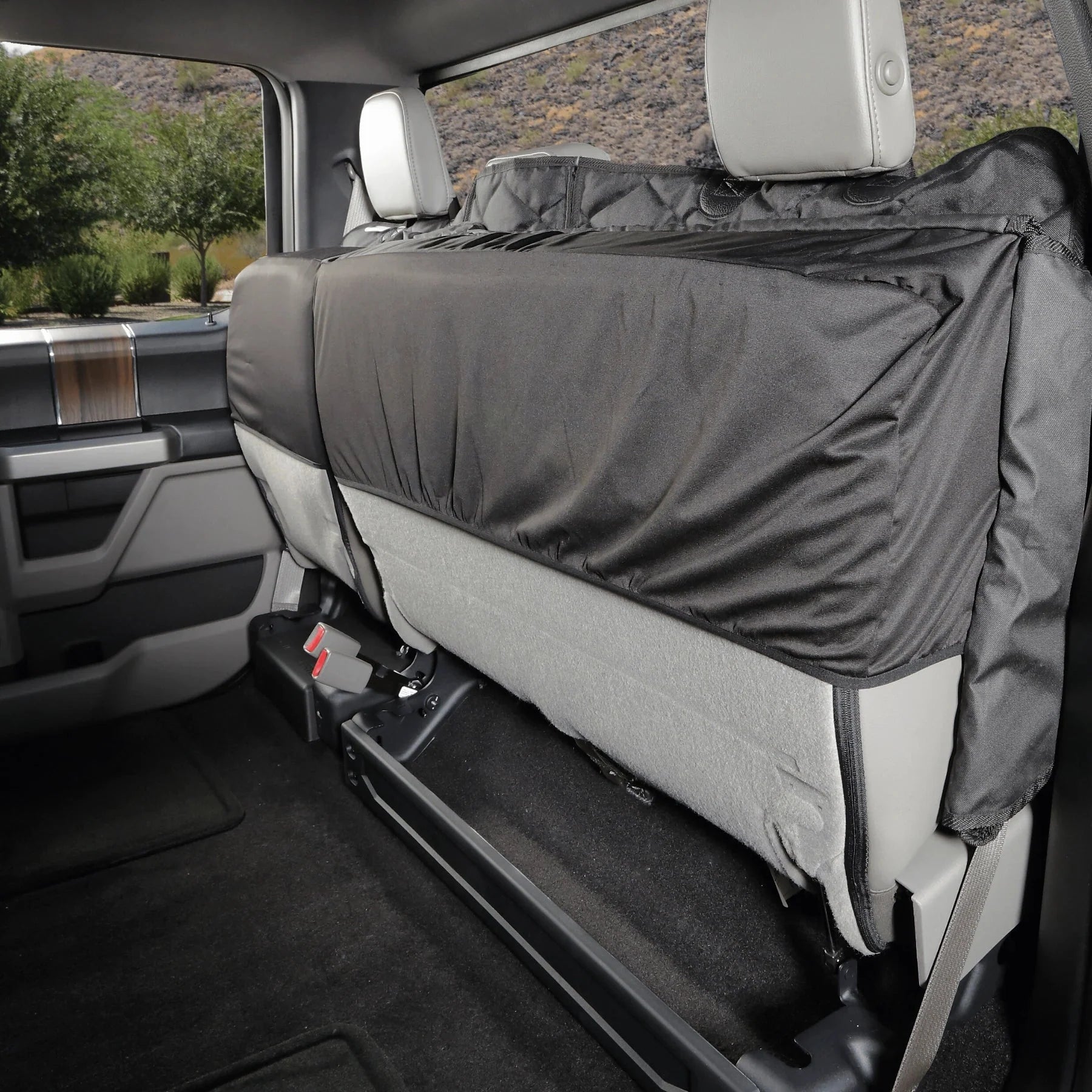 Crew Cab Truck Seat Cover with Hammock for Fold Up Seats