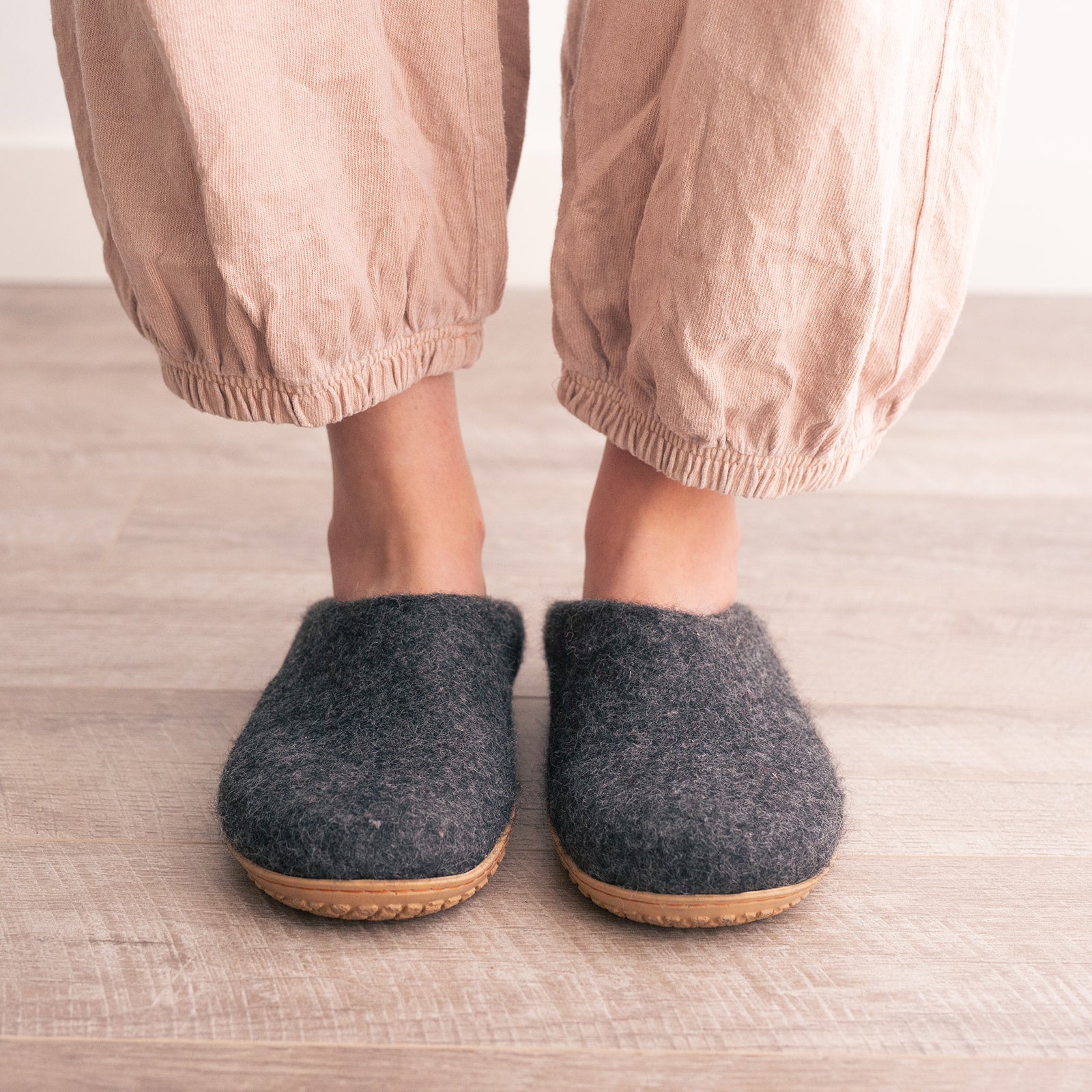 Stone Gray | Luxury Organic Merino Wool Slippers