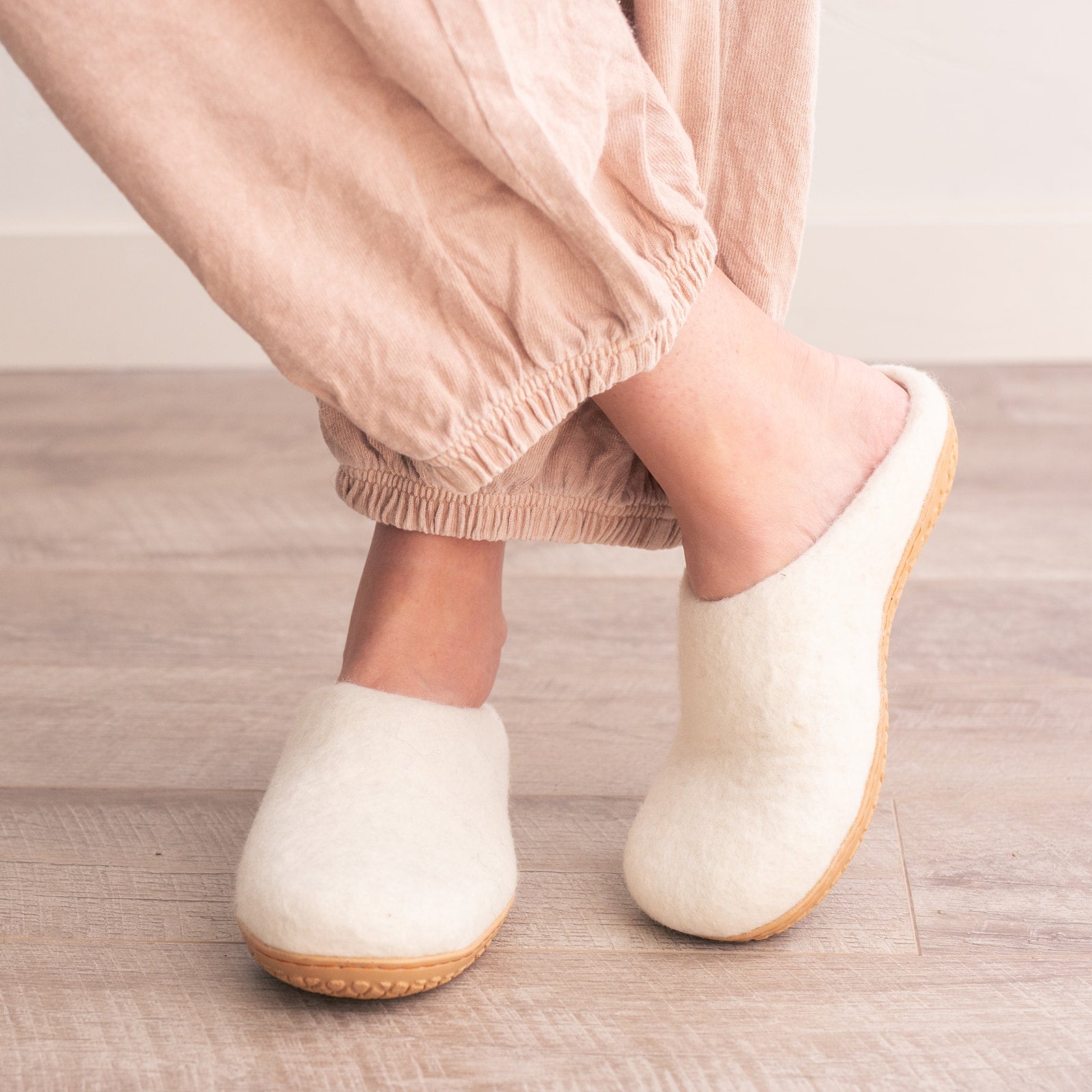 Snow White | Luxury Organic Merino Wool Slippers