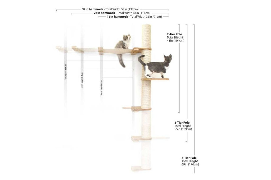 The Crow's Nest: High, Tall Cat Tree/Hammock - by Catastrophic Creations