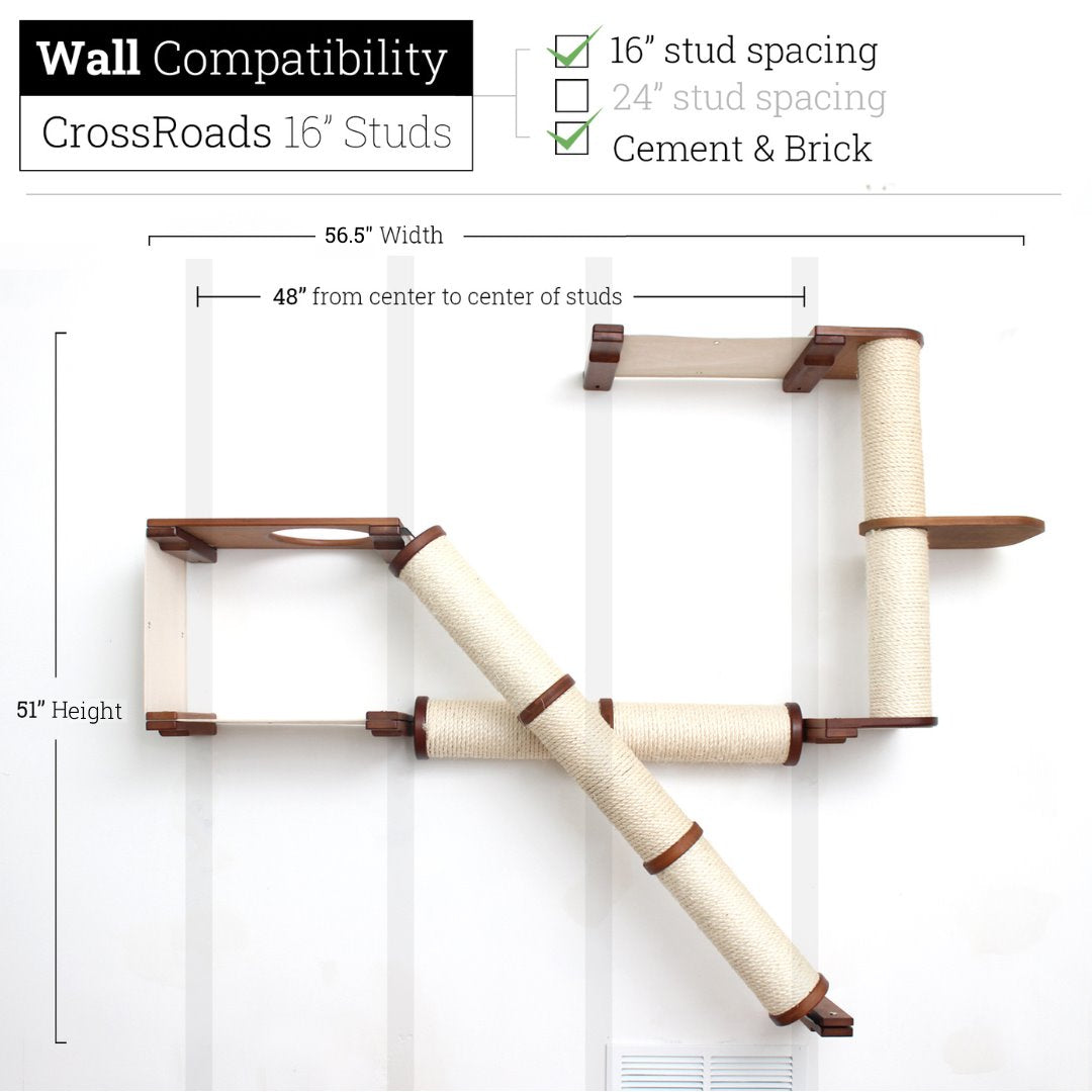 The Crossroads Wall Cat Scratcher - Cat Tree Condo - by Catastrophic Creations