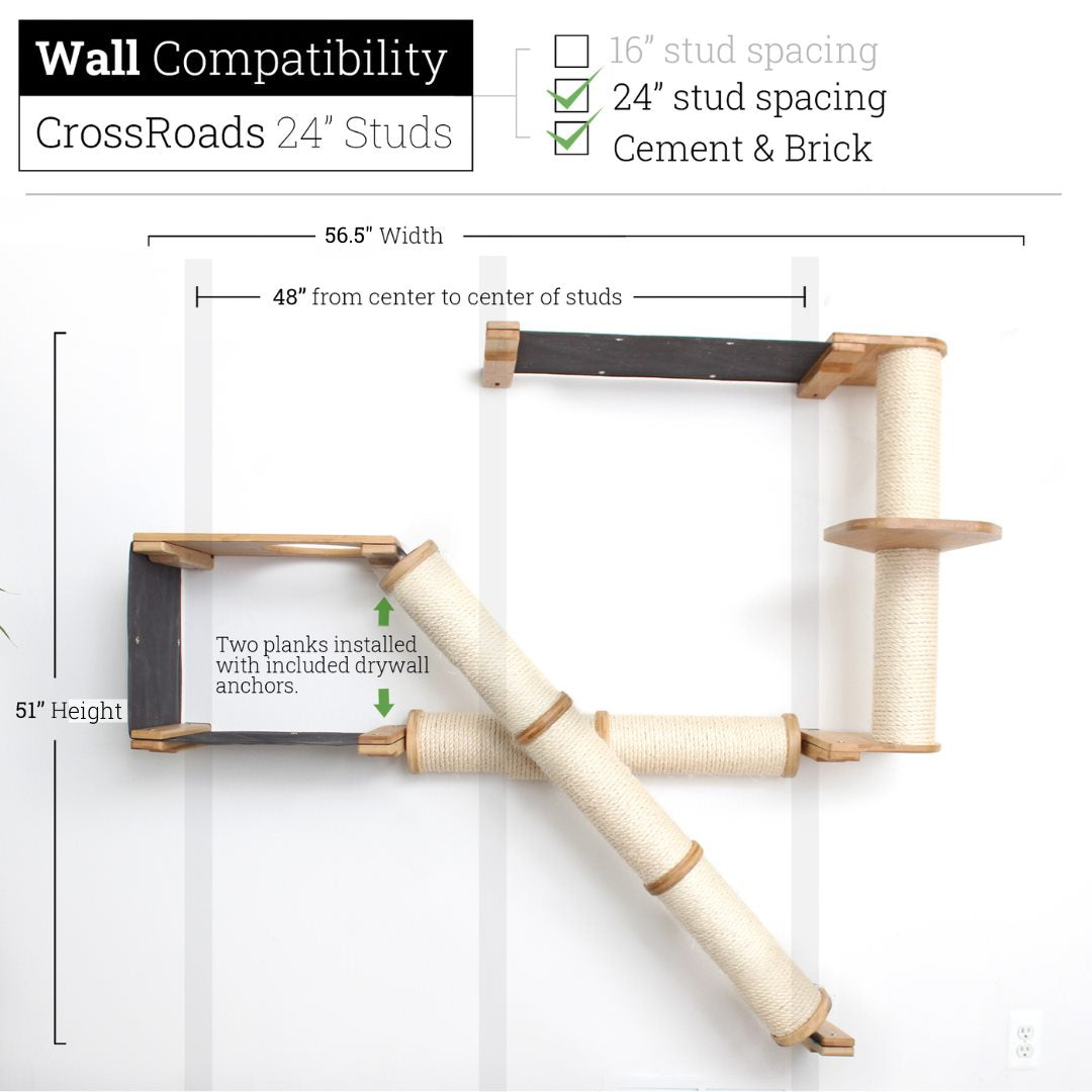 The Crossroads Wall Cat Scratcher - Cat Tree Condo - by Catastrophic Creations