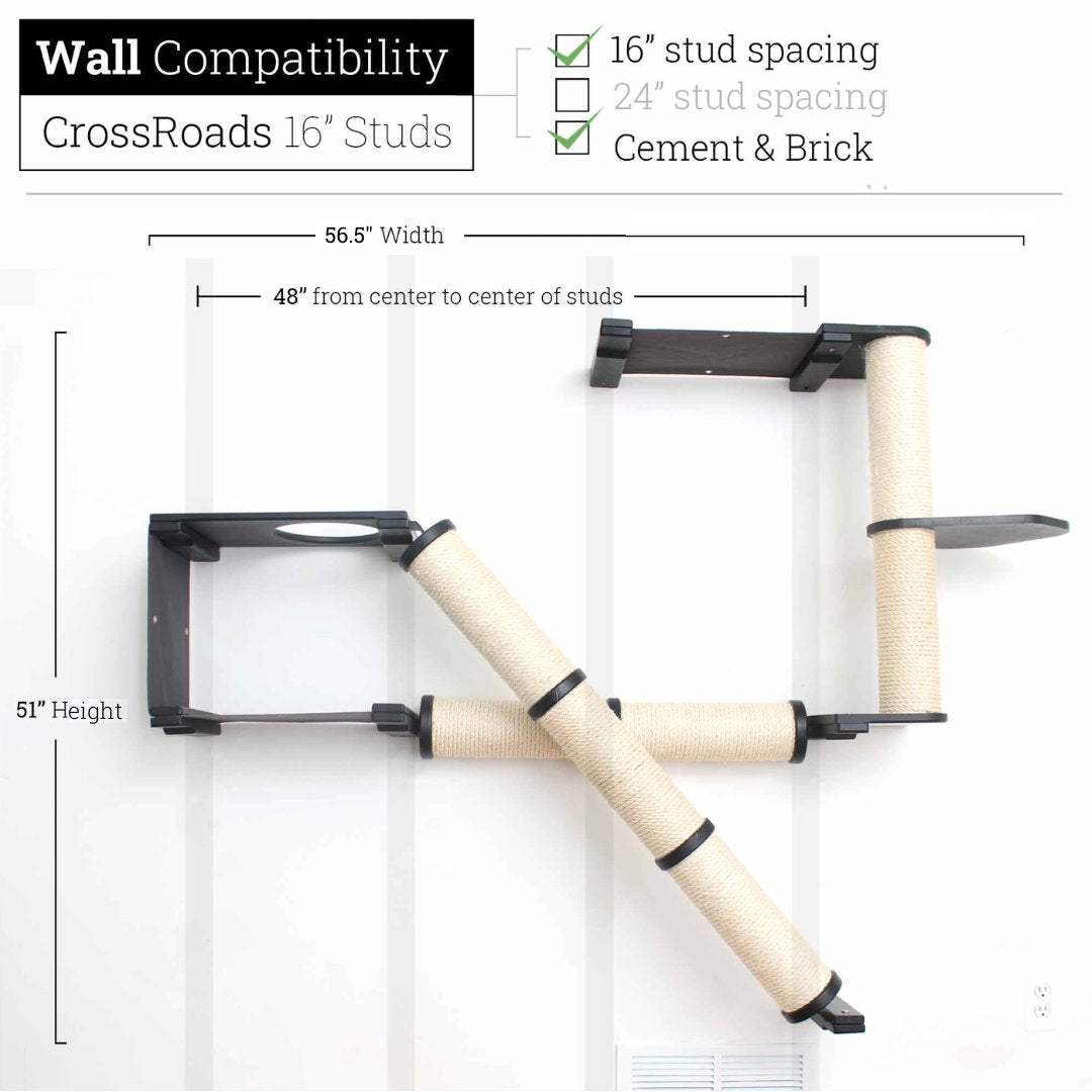 The Crossroads Wall Cat Scratcher - Cat Tree Condo - by Catastrophic Creations