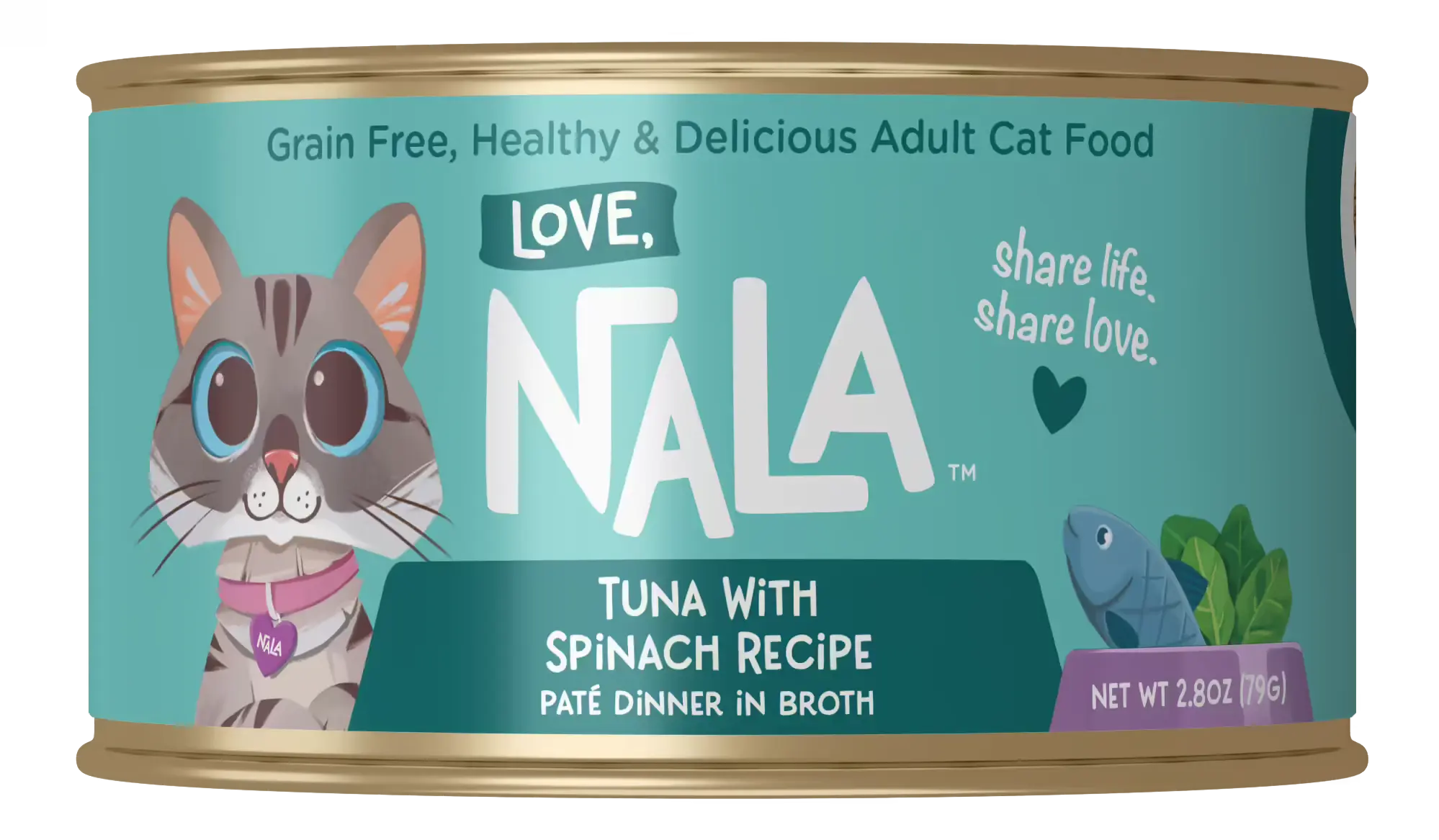 Tuna With Spinach Recipe Paté Dinner In Broth Adult Cat Food, 2.8-oz, Case of 12