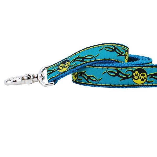 1″ Paw Yang Teal Ribbon Dog Leash