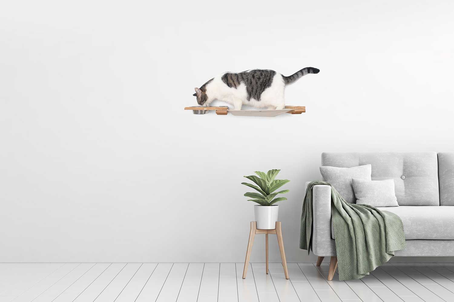 Wall Feeder Cat Hammock : Raised Cat Feeder - by Catastrophic Creations