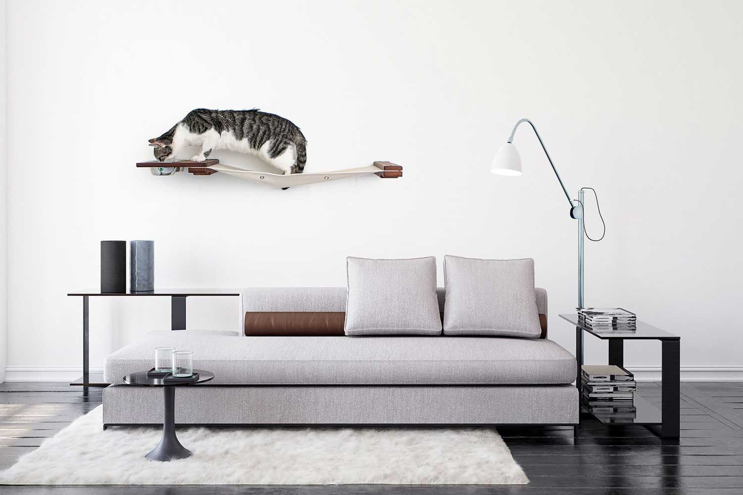 Wall Feeder Cat Hammock : Raised Cat Feeder - by Catastrophic Creations