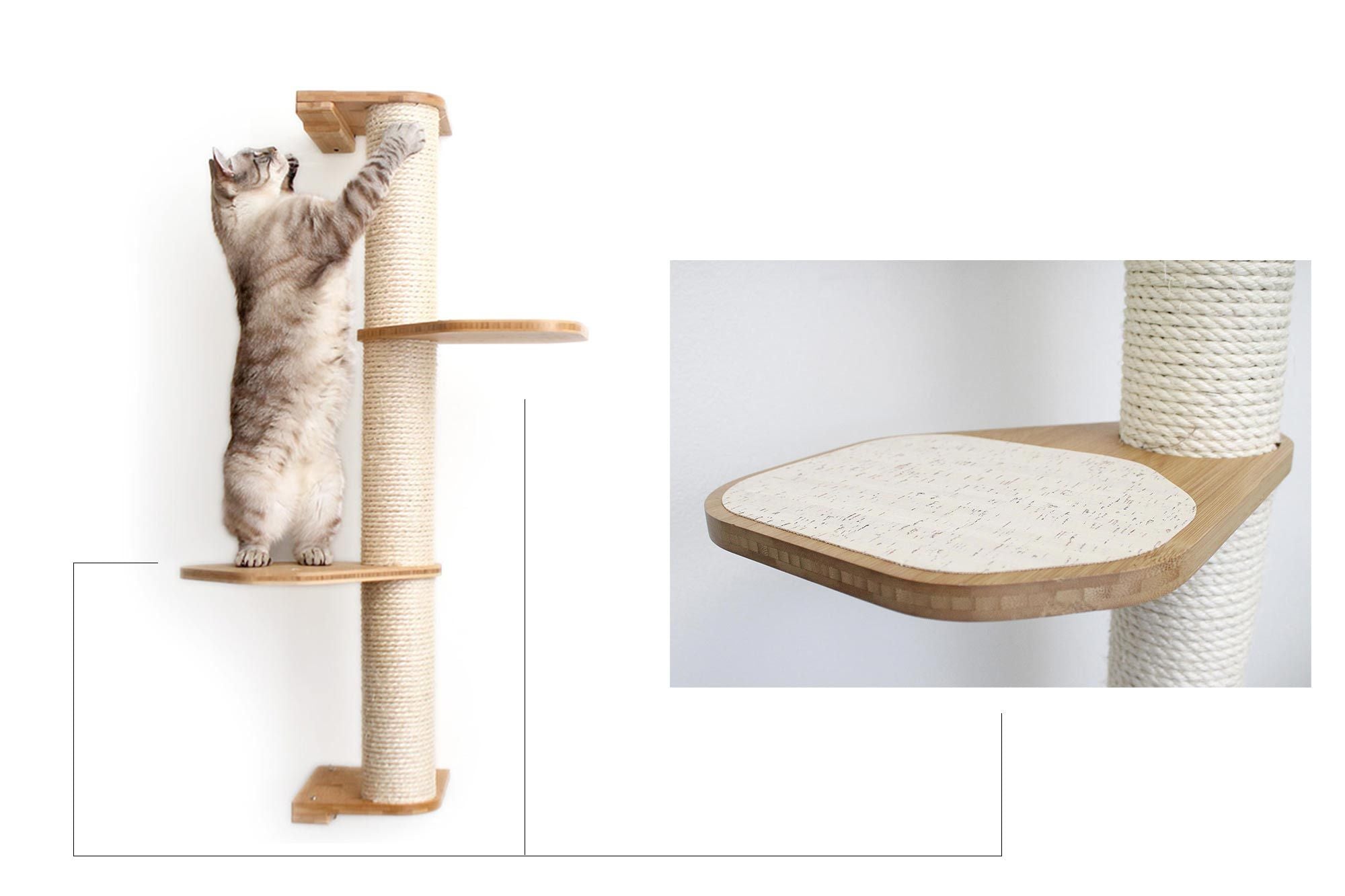 Cat Scratching Pole (Wall-Mounted) - by Catastrophic Creations