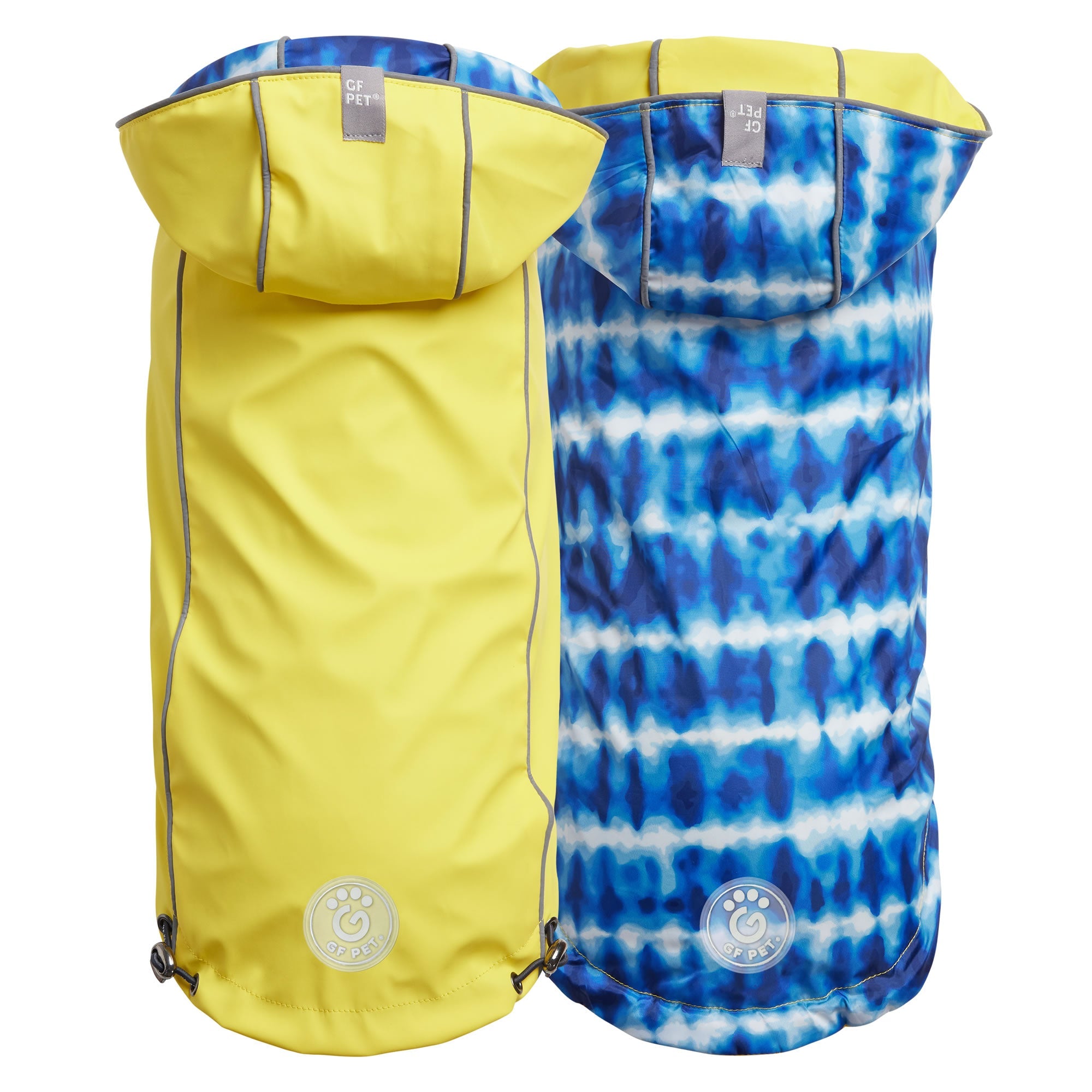 Reversible Elasto-Fit Raincoat - Yellow/Blue