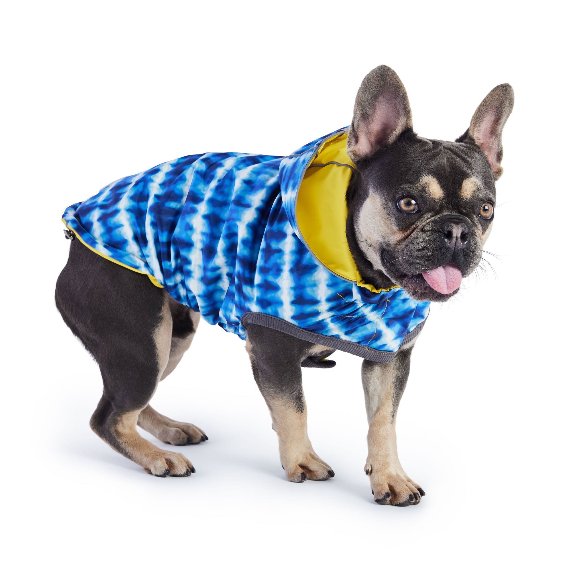 Reversible Elasto-Fit Raincoat - Yellow/Blue