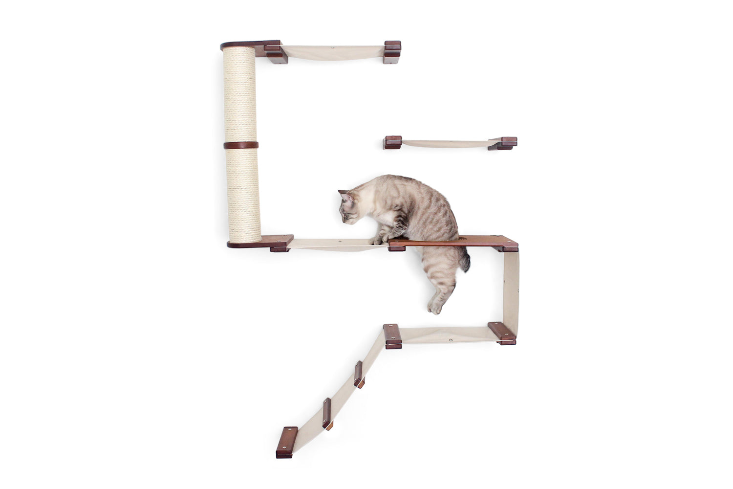 The Deluxe Fort - Modern Cat Condo (Wall Hanging Cat Tree) - by Catastrophic Creations