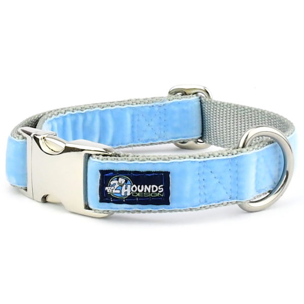 Light Blue Velvet Essential Martingale Dog Collar