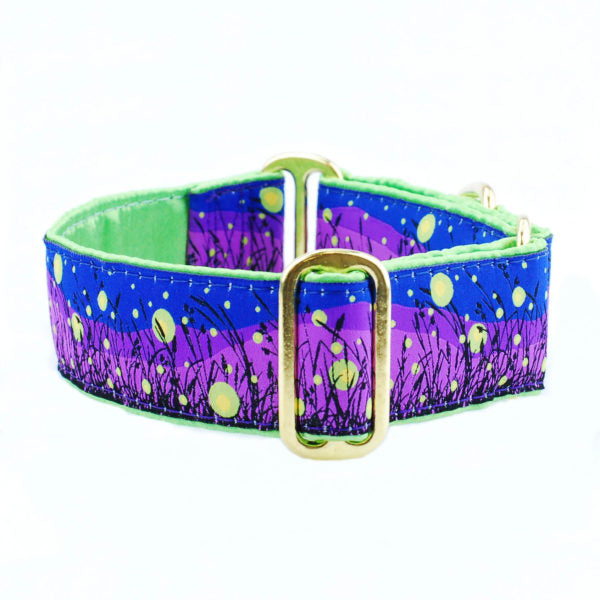 Lightning Bugs – Exclusive Buckle Martingale Dog Collar