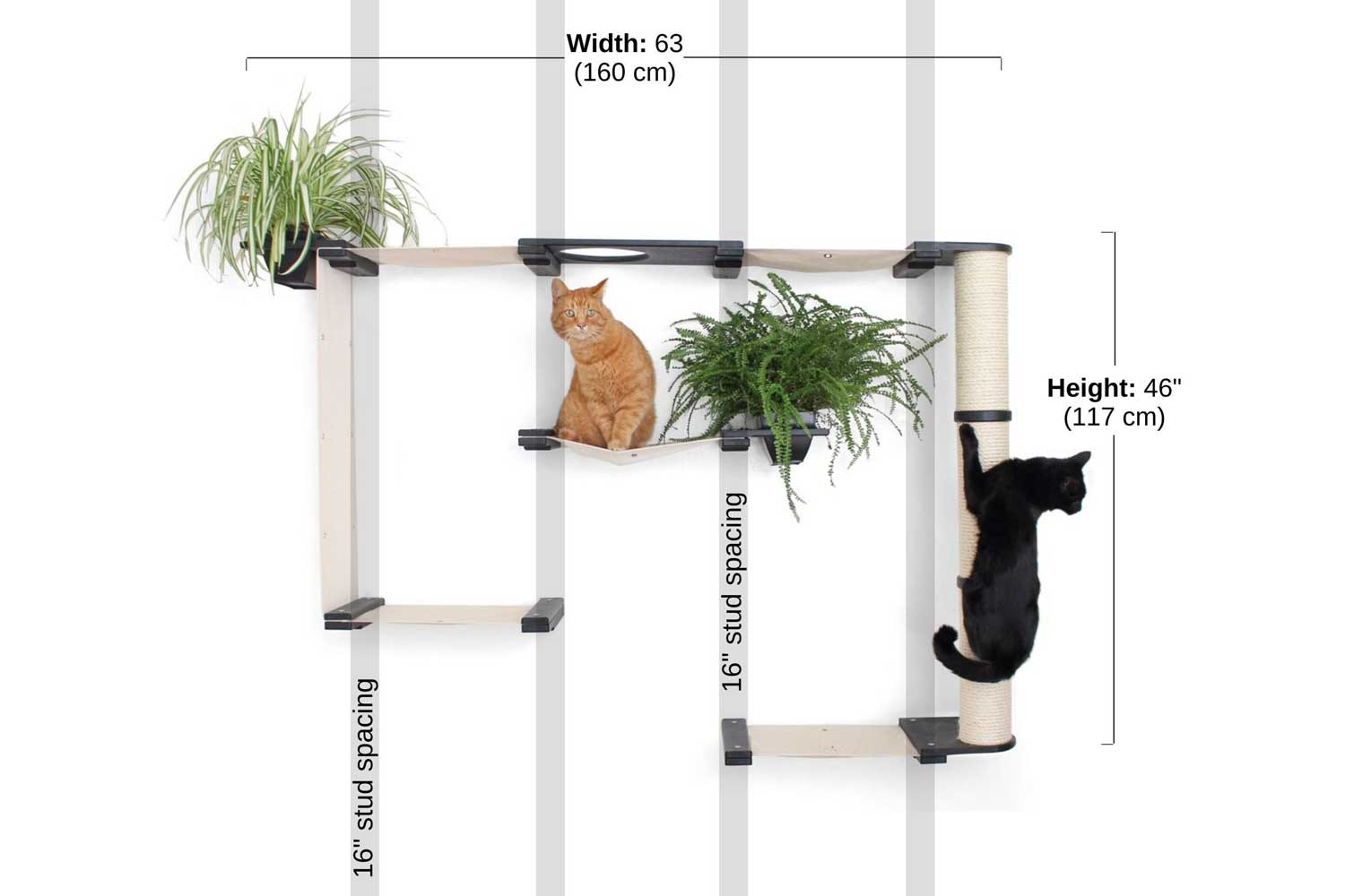 The Gardens Cat Condo (Wall-Mounted Cat Tree) - by Catastrophic Creations