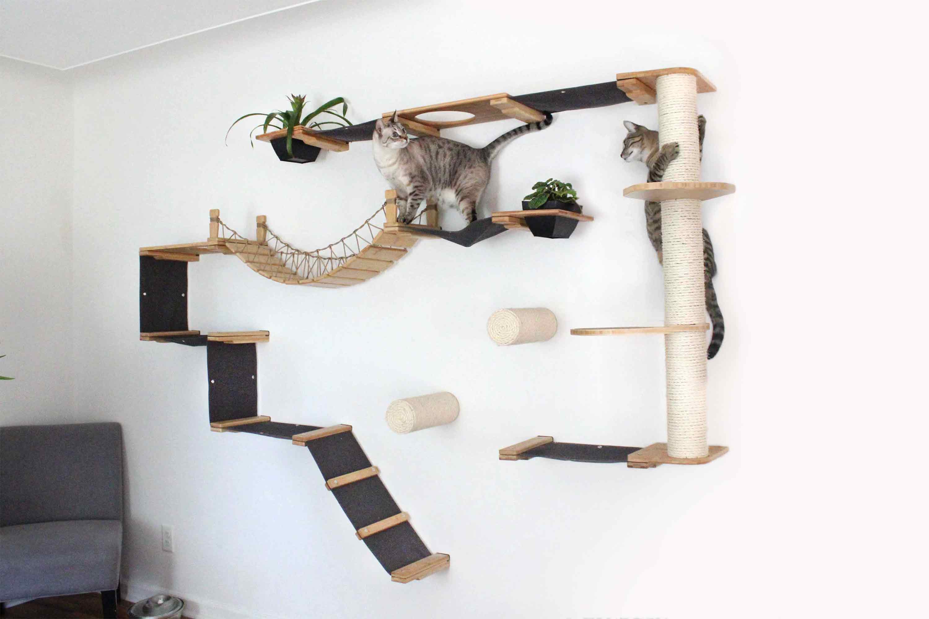 The Juggernaut (Wall-Mounted Cat Tree/Condo) - by Catastrophic Creations